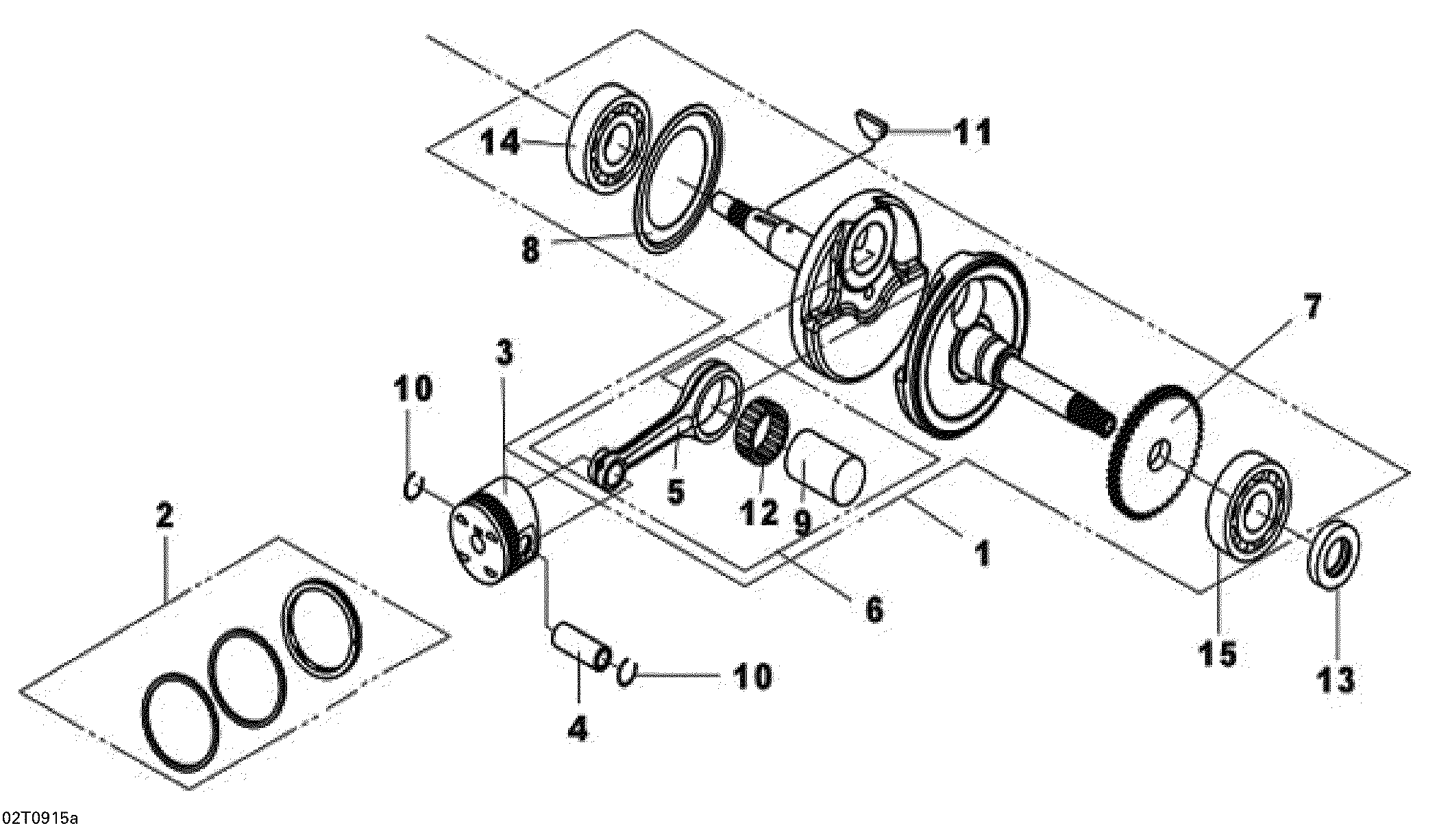 Crankshaft and pistons