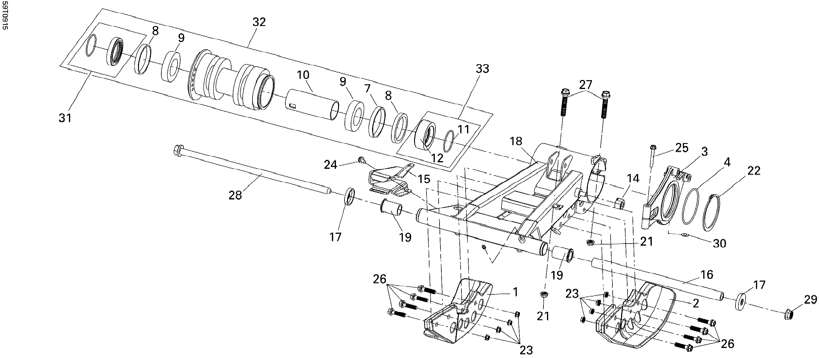 Rear swing arm