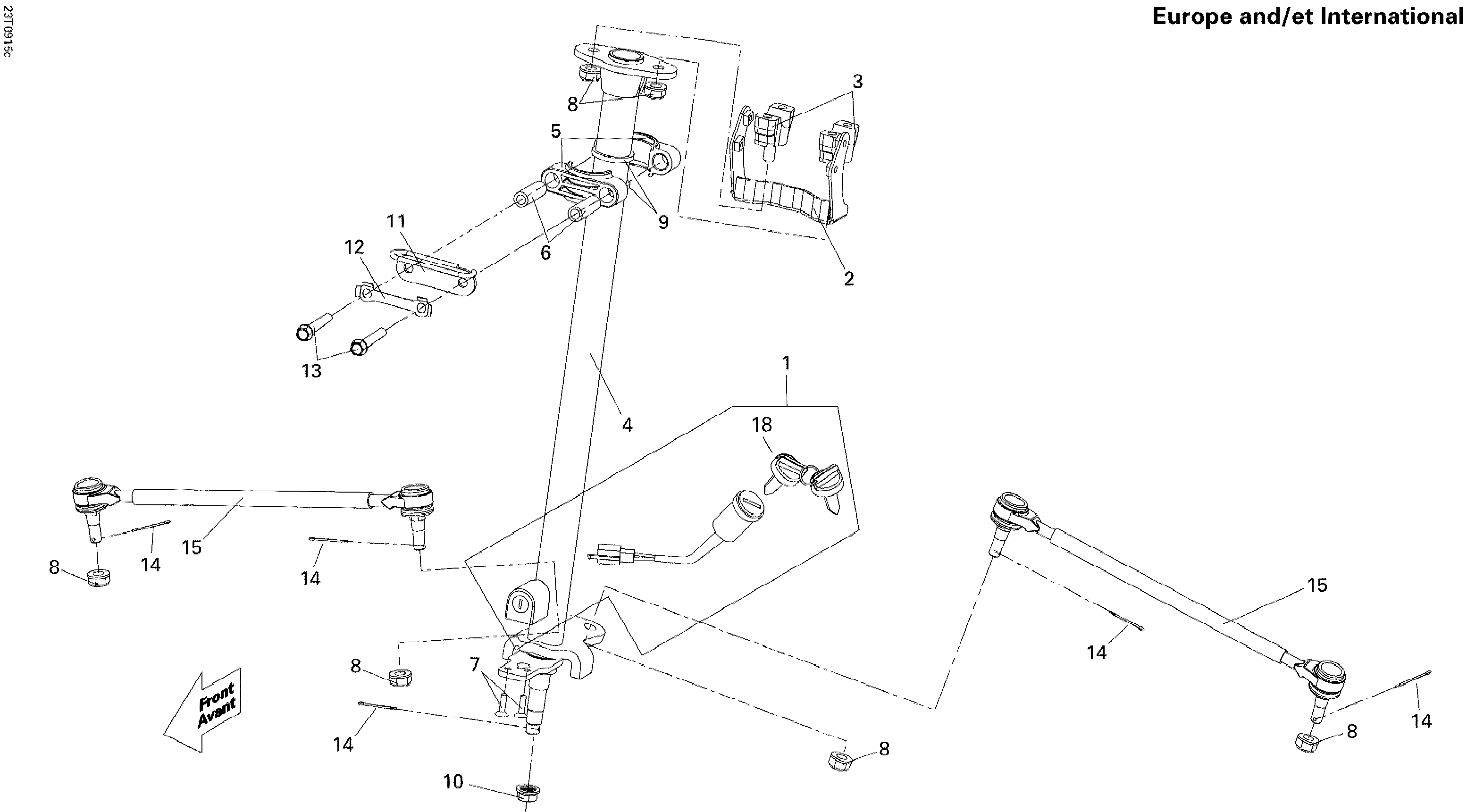 Steering linkage europe, international