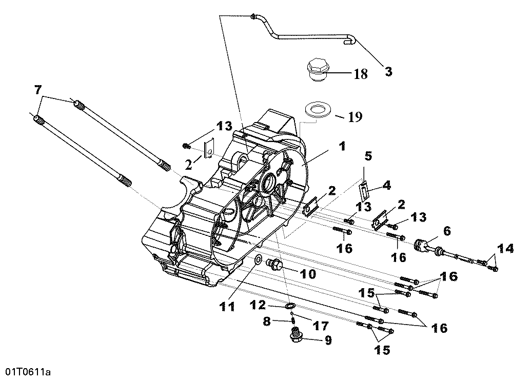 Left crankcase half