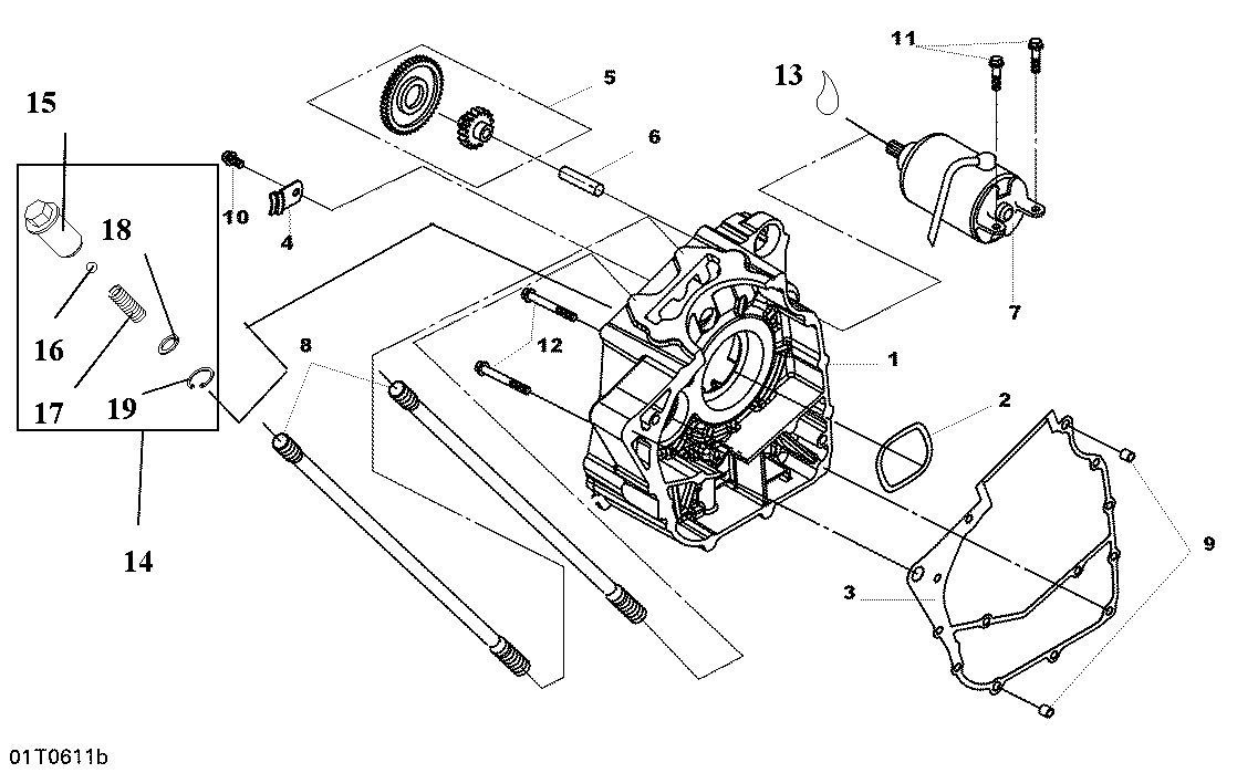 Right crankcase half