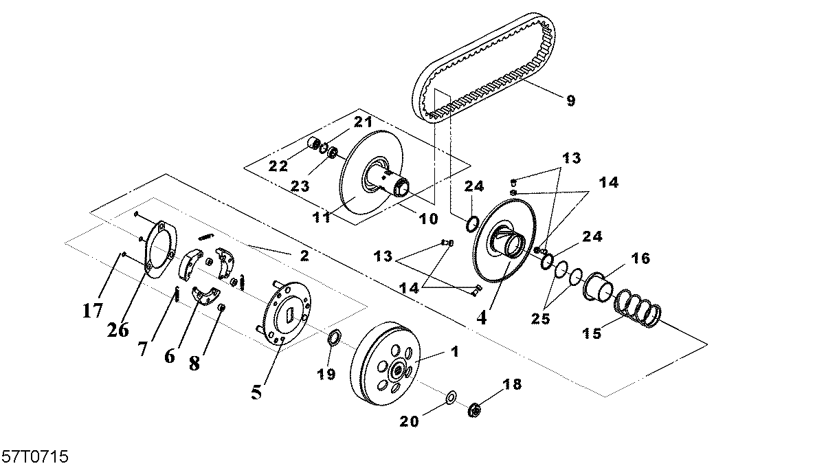 Driven pulley