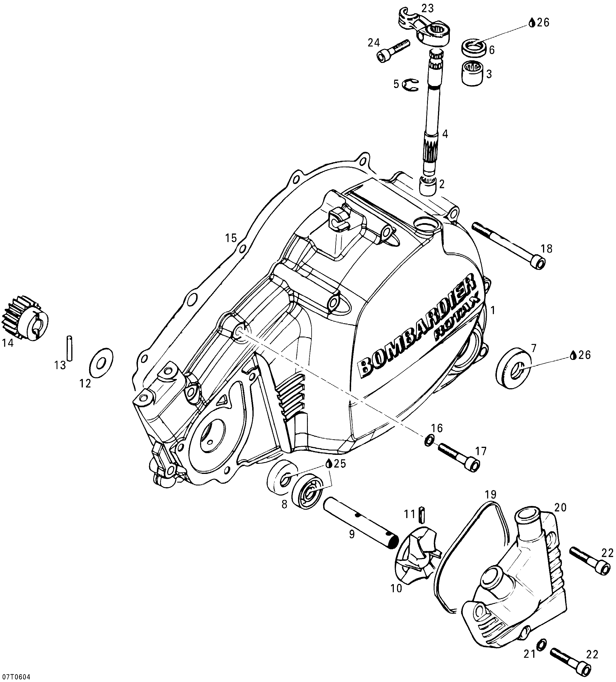Clutch housing and water pump
