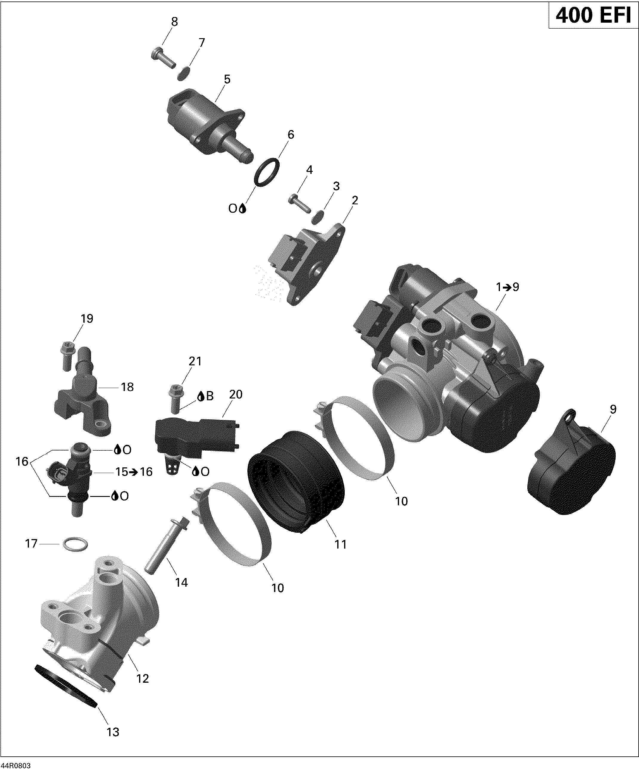 Intake manifold and throttle body