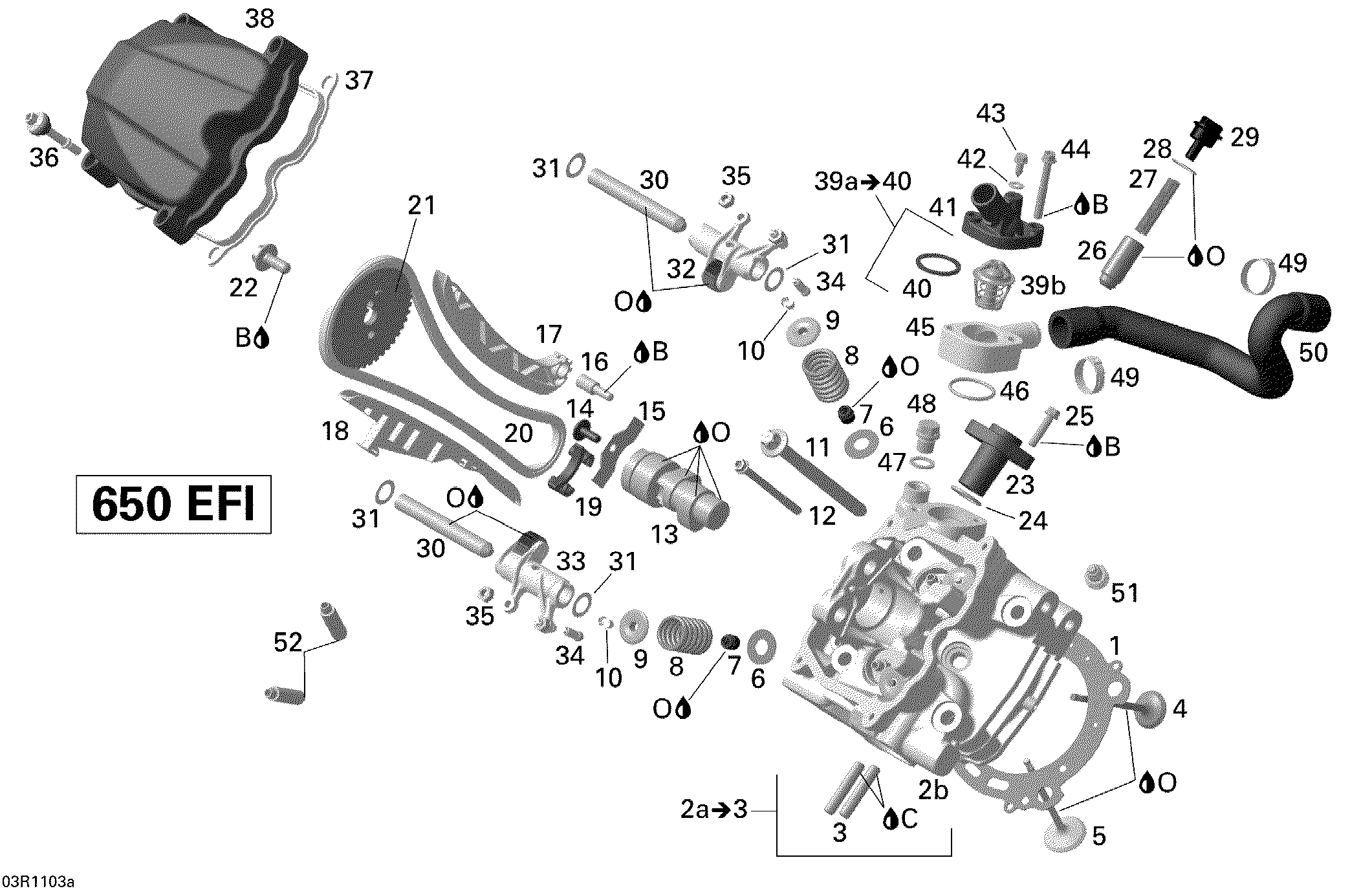 Cylinder head, front