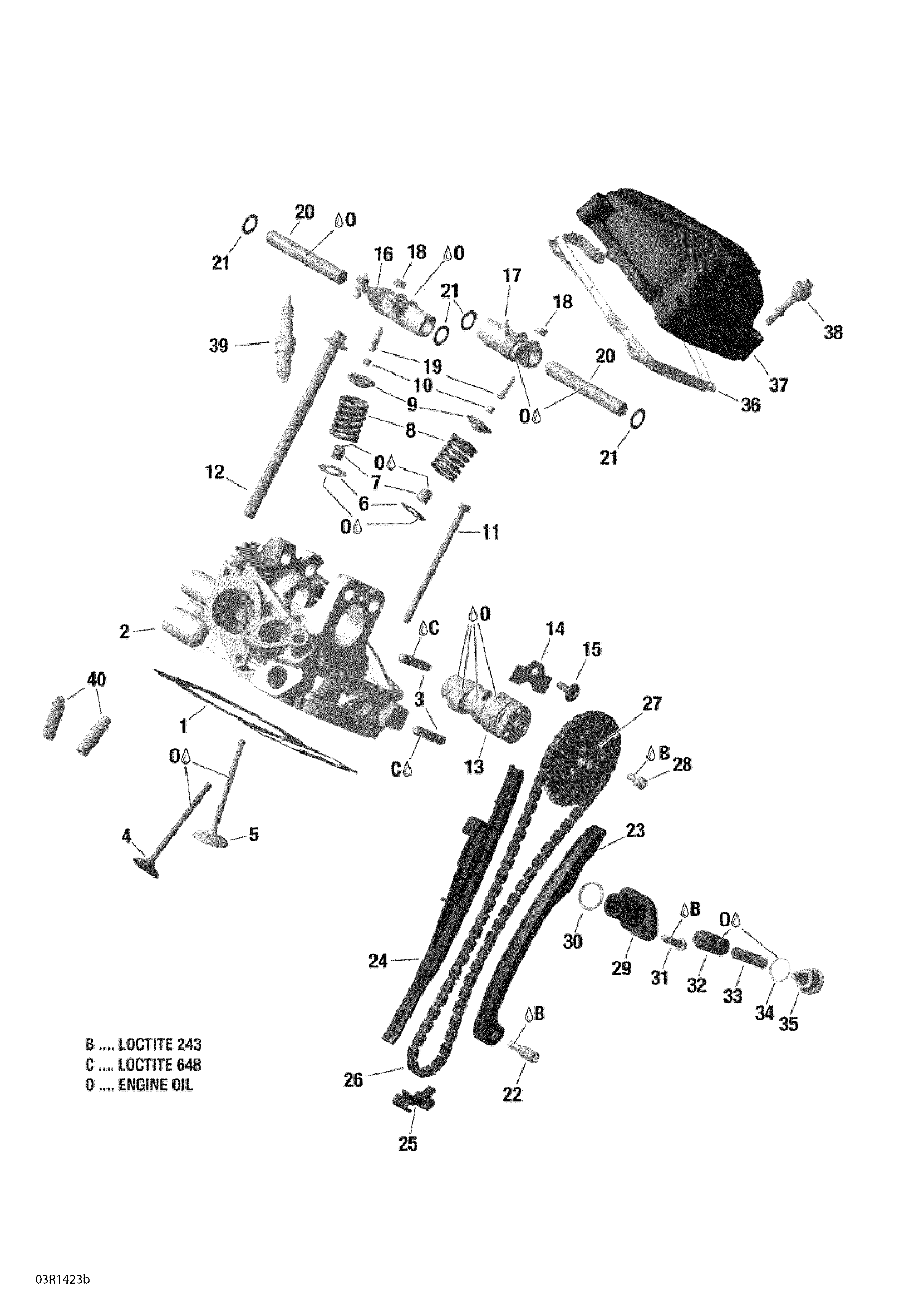 Cylinder head, rear _03r1423b