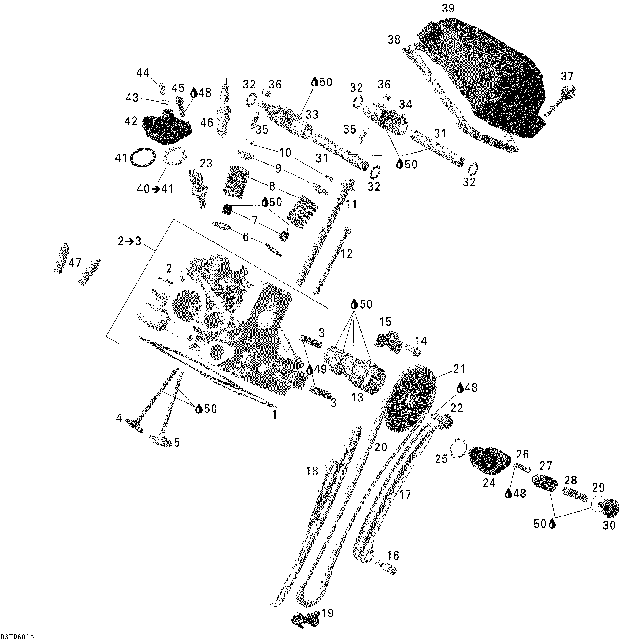 Cylinder head, rear