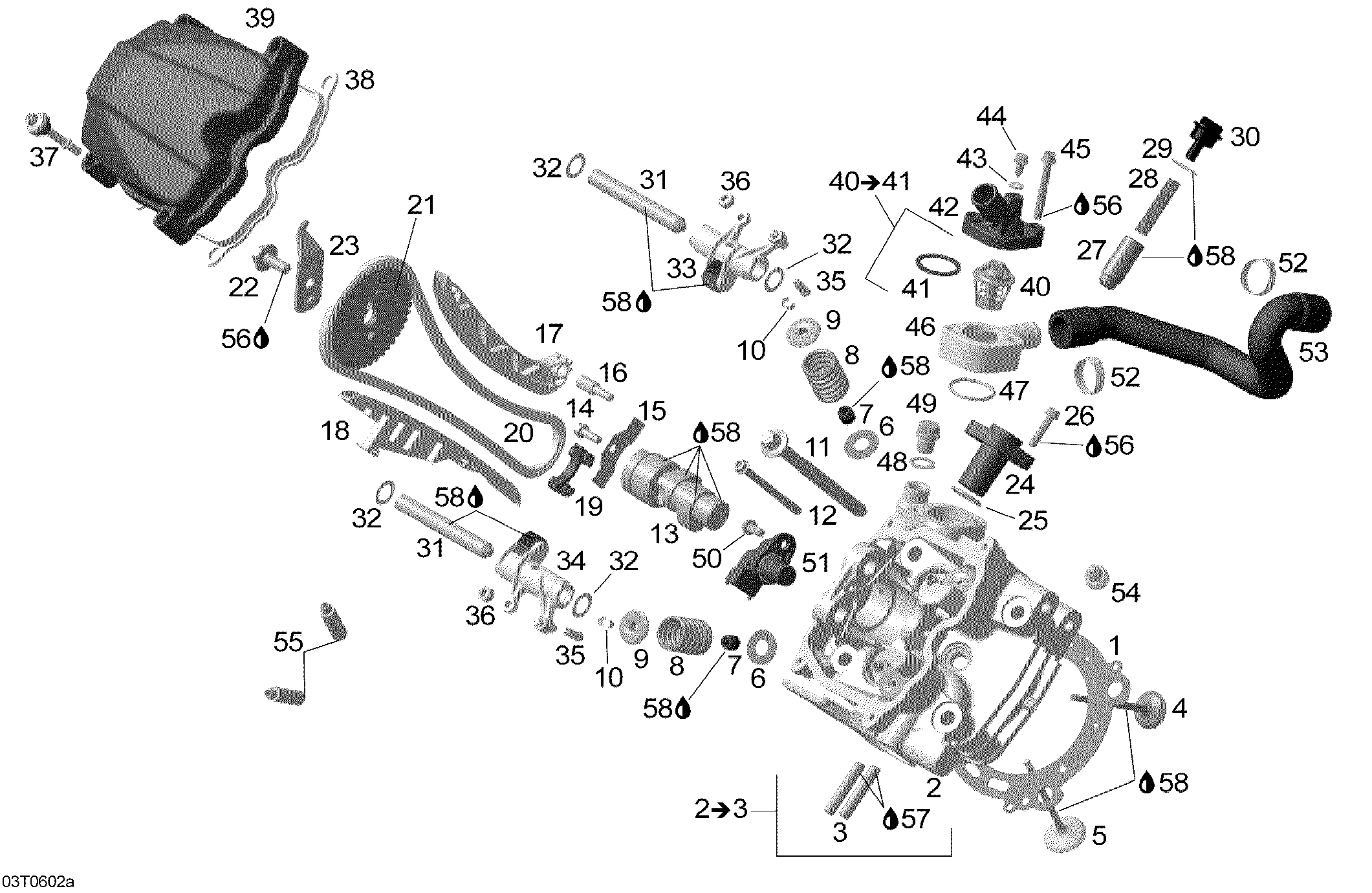 Cylinder head, front