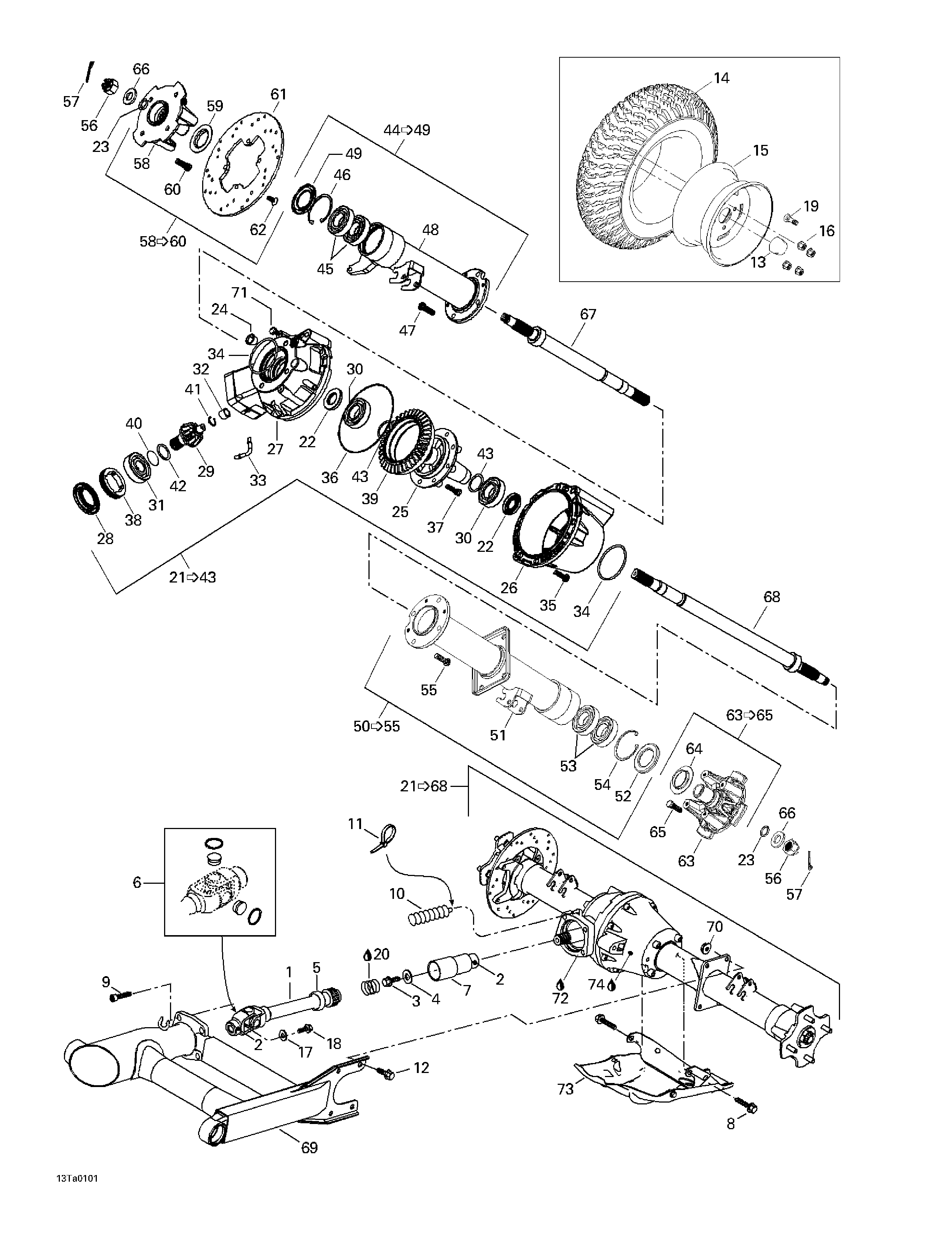 Drive system, rear