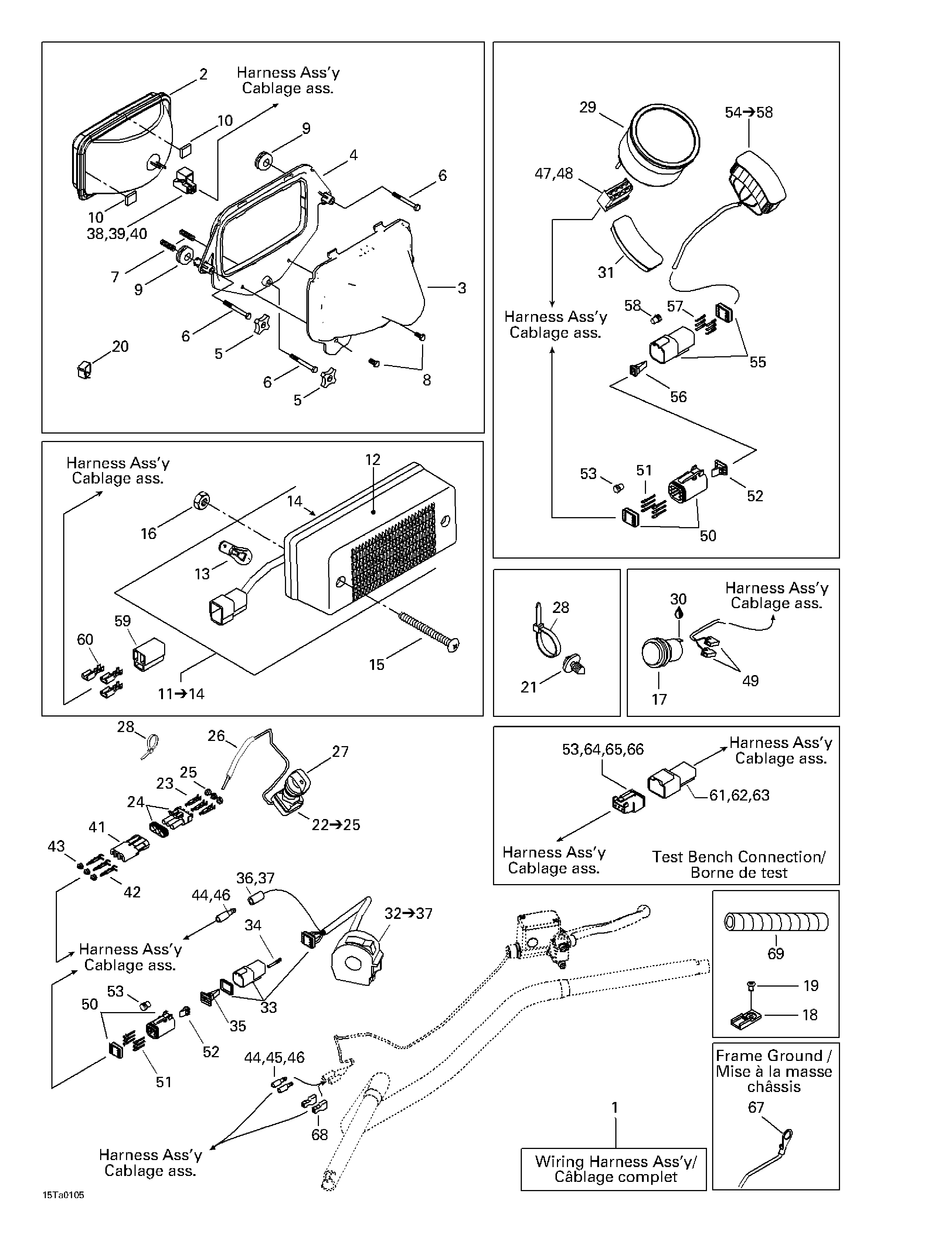 Main harness and electrical accessories