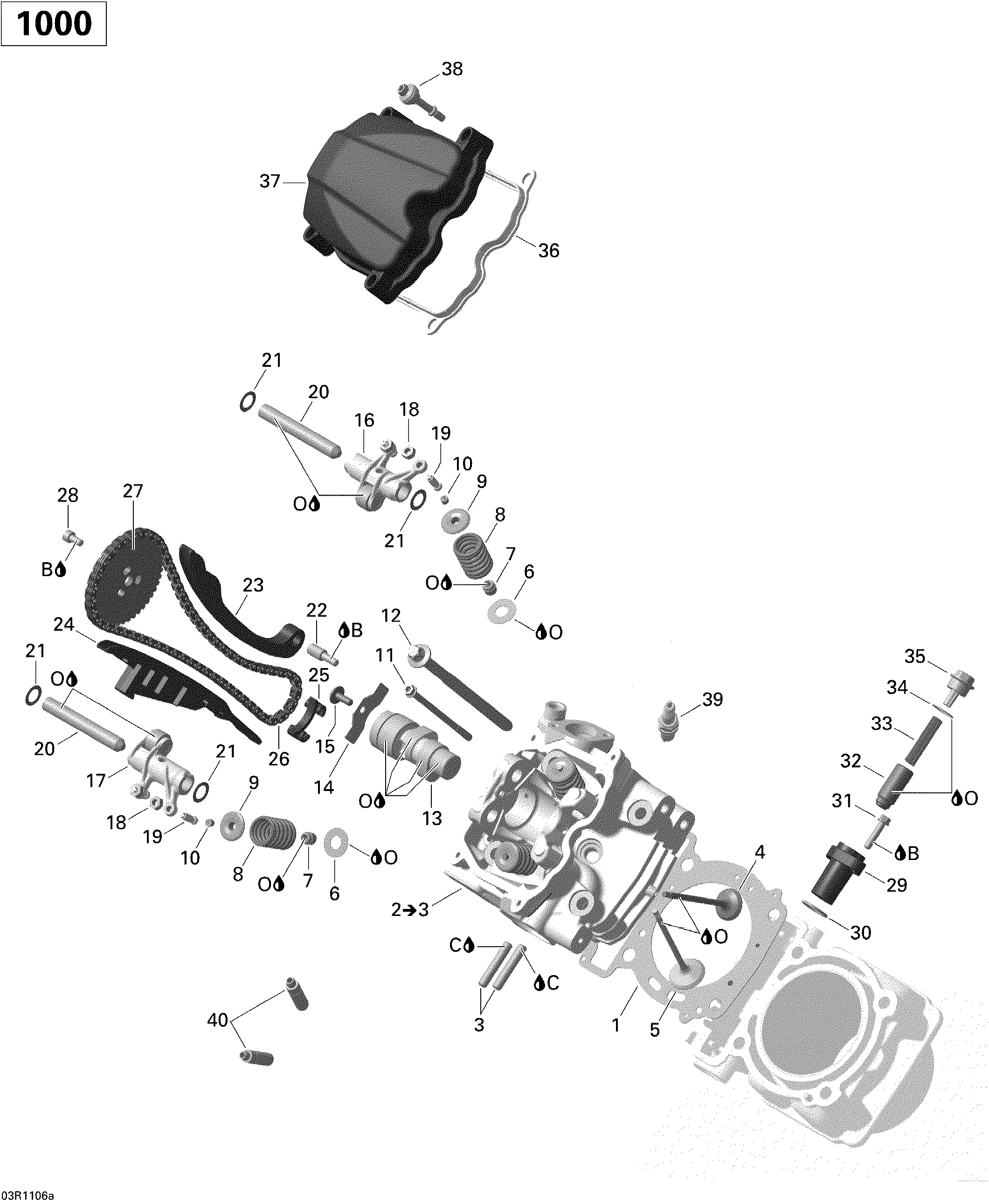 Cylinder head, front