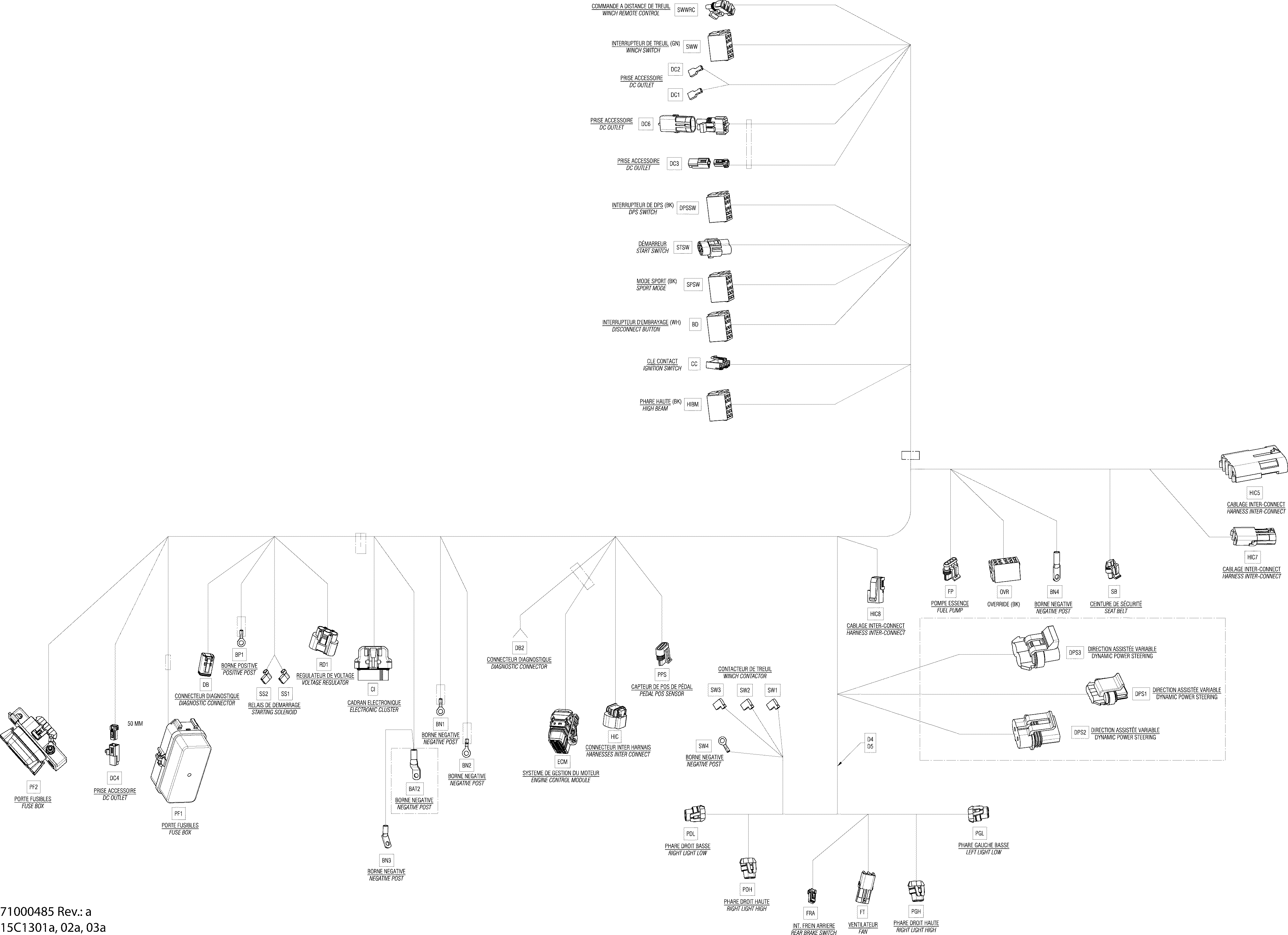 Electrical harness std, x, xt, dps