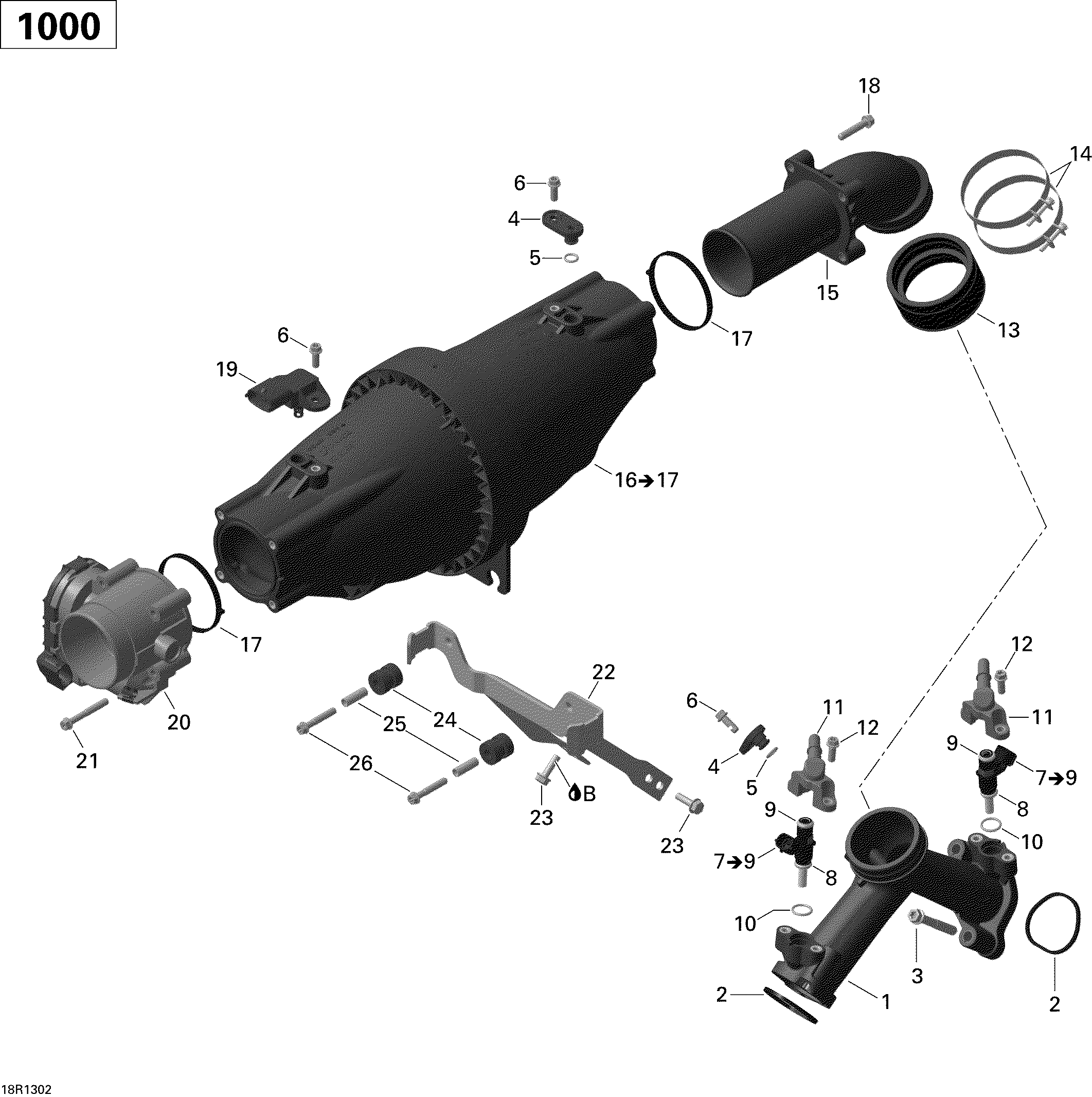 Air intake manifold and throttle body