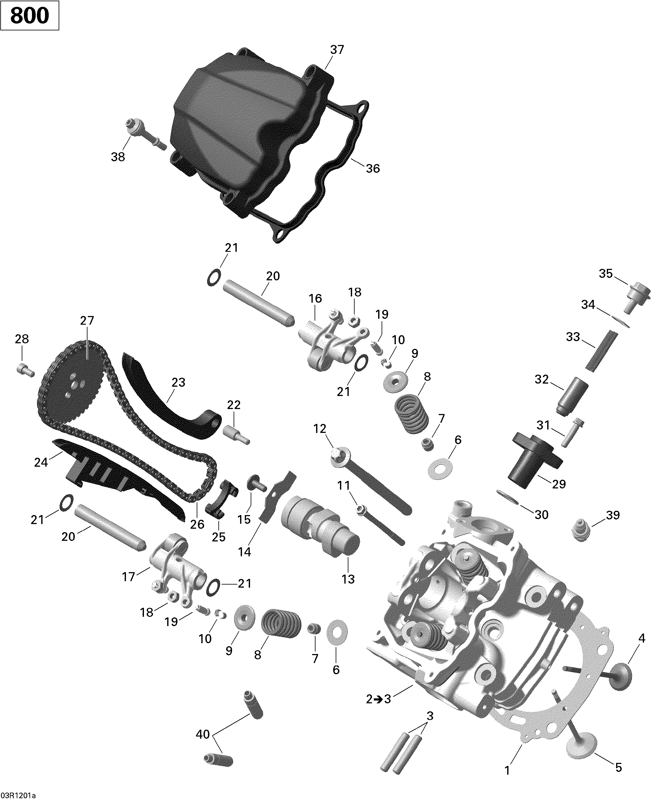 Cylinder head, front