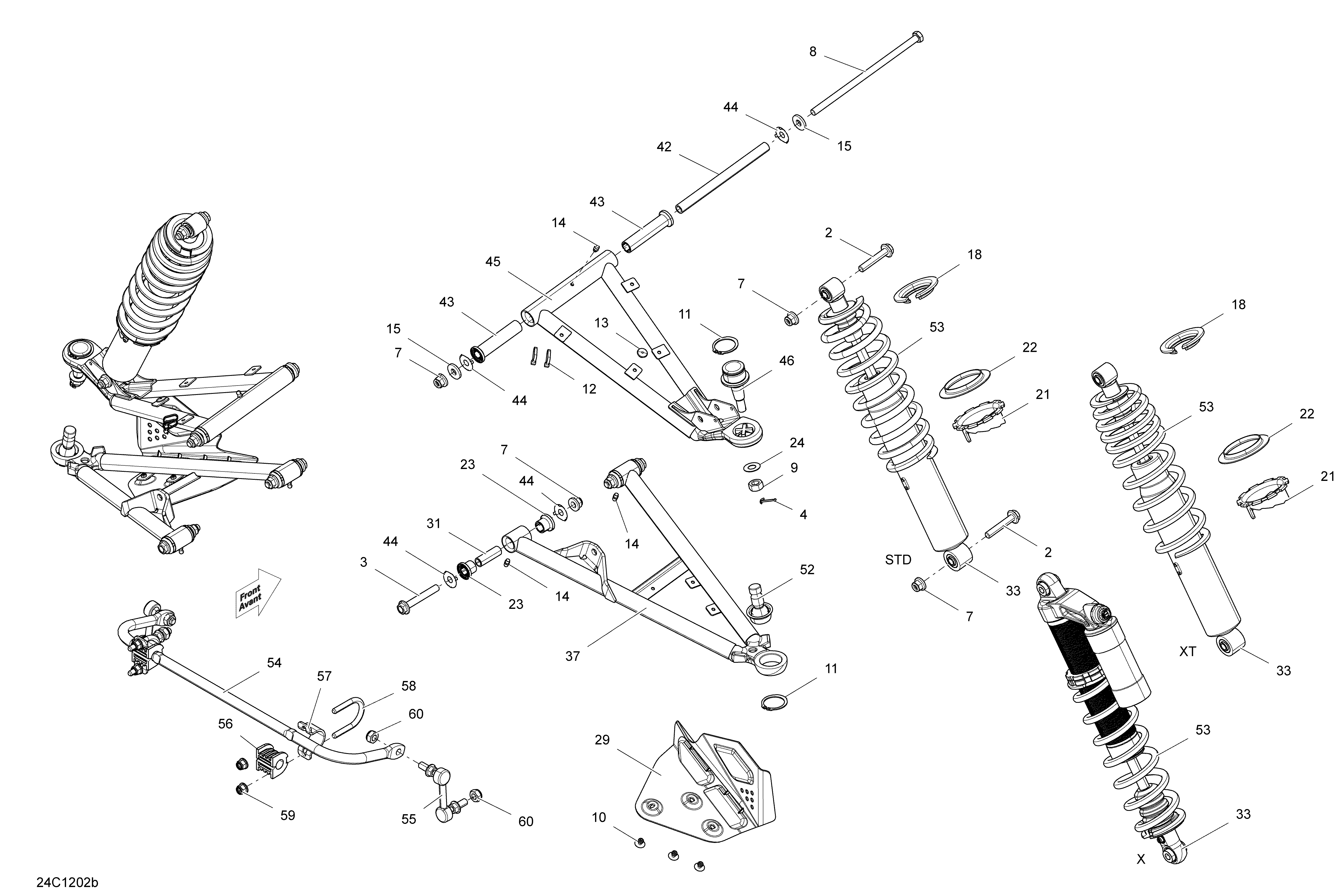 Front suspension x model