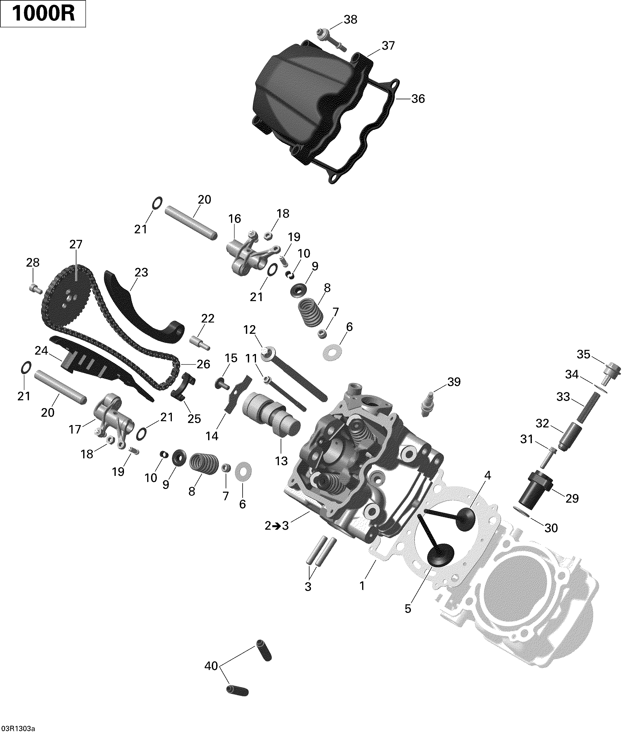 Cylinder head, front