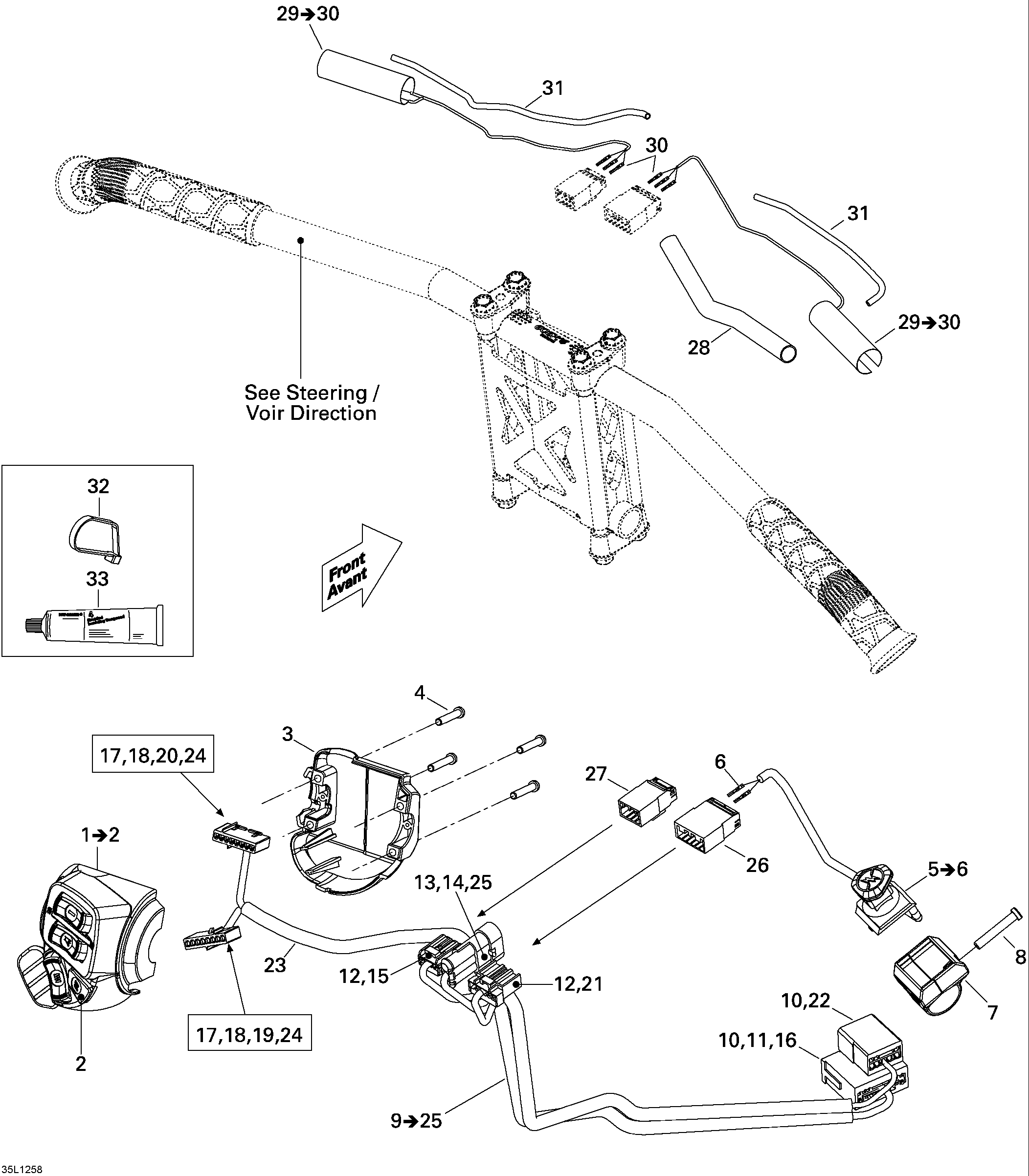 Steering wiring harness