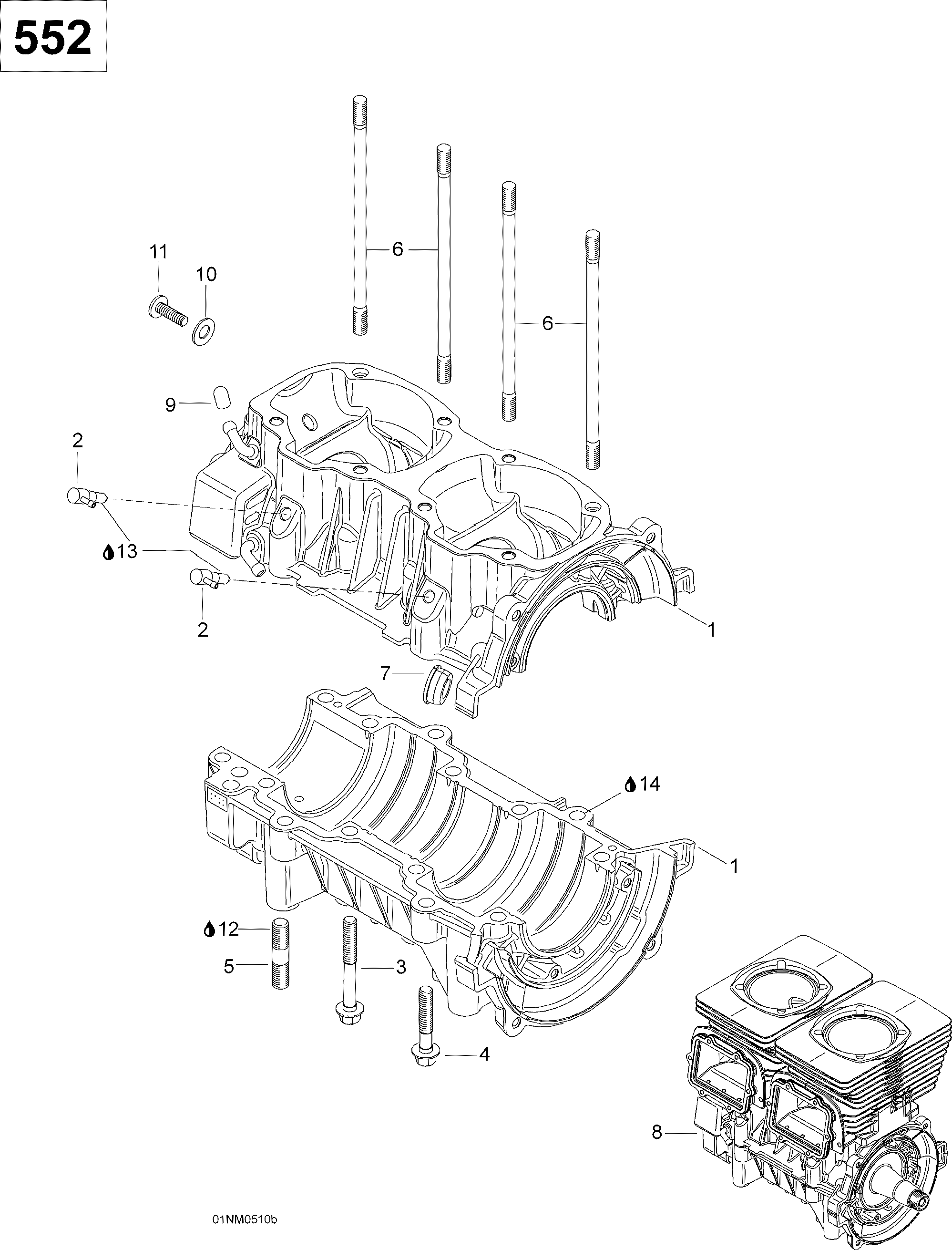 Crankcase 552