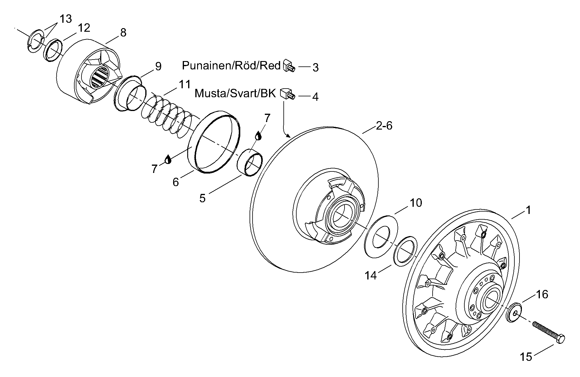 Driven pulley