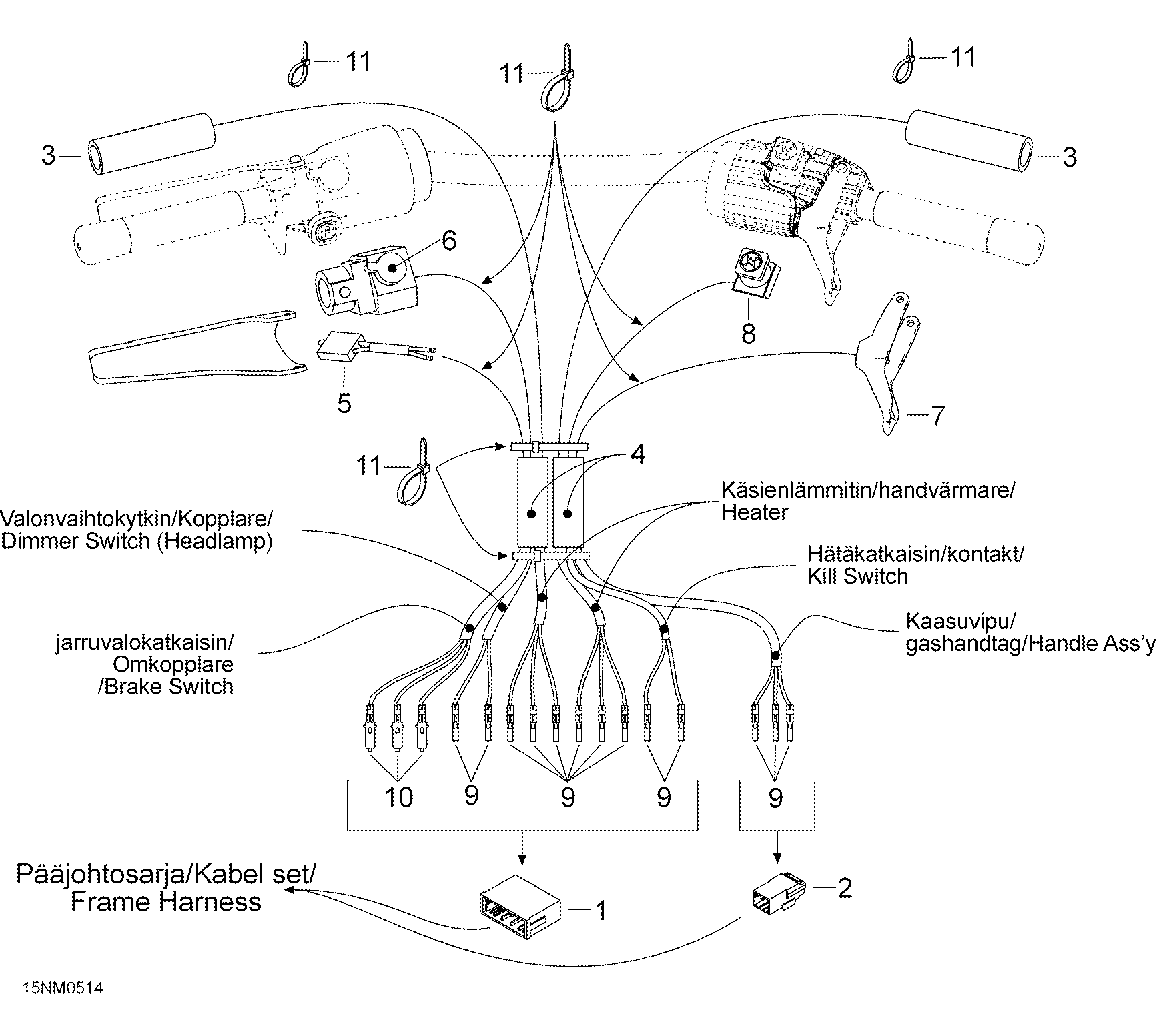 Steering harness