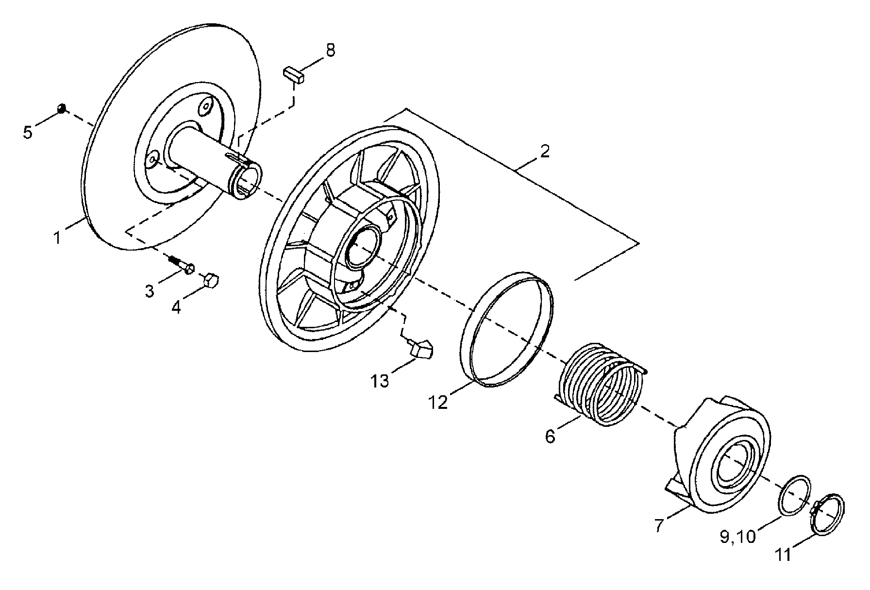 Driven pulley
