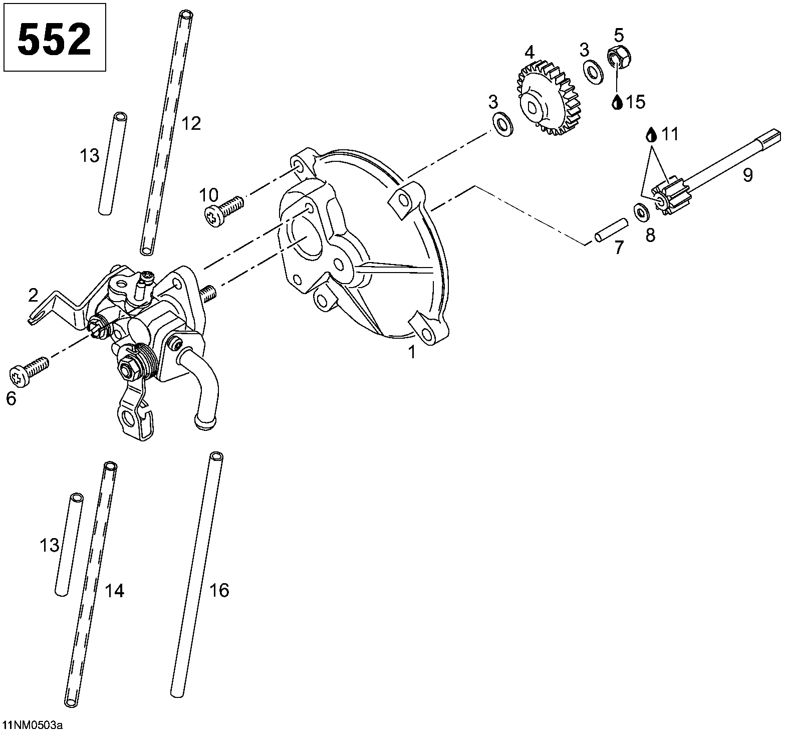 Oil pump, 552