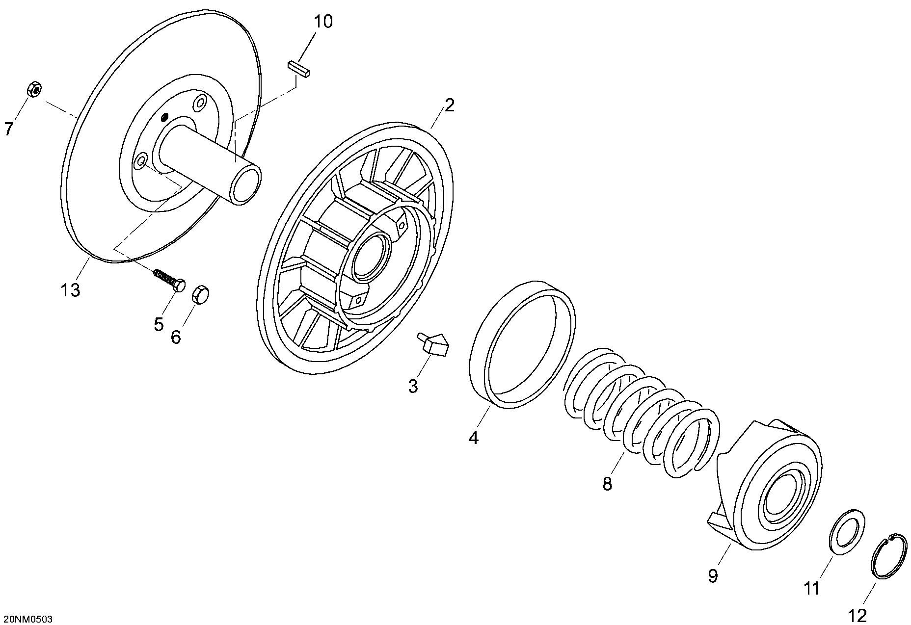 Driven pulley