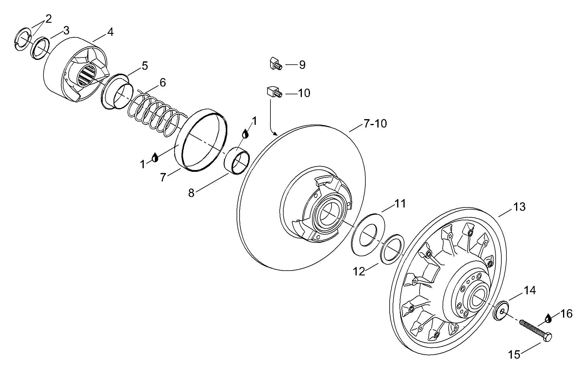 Driven pulley