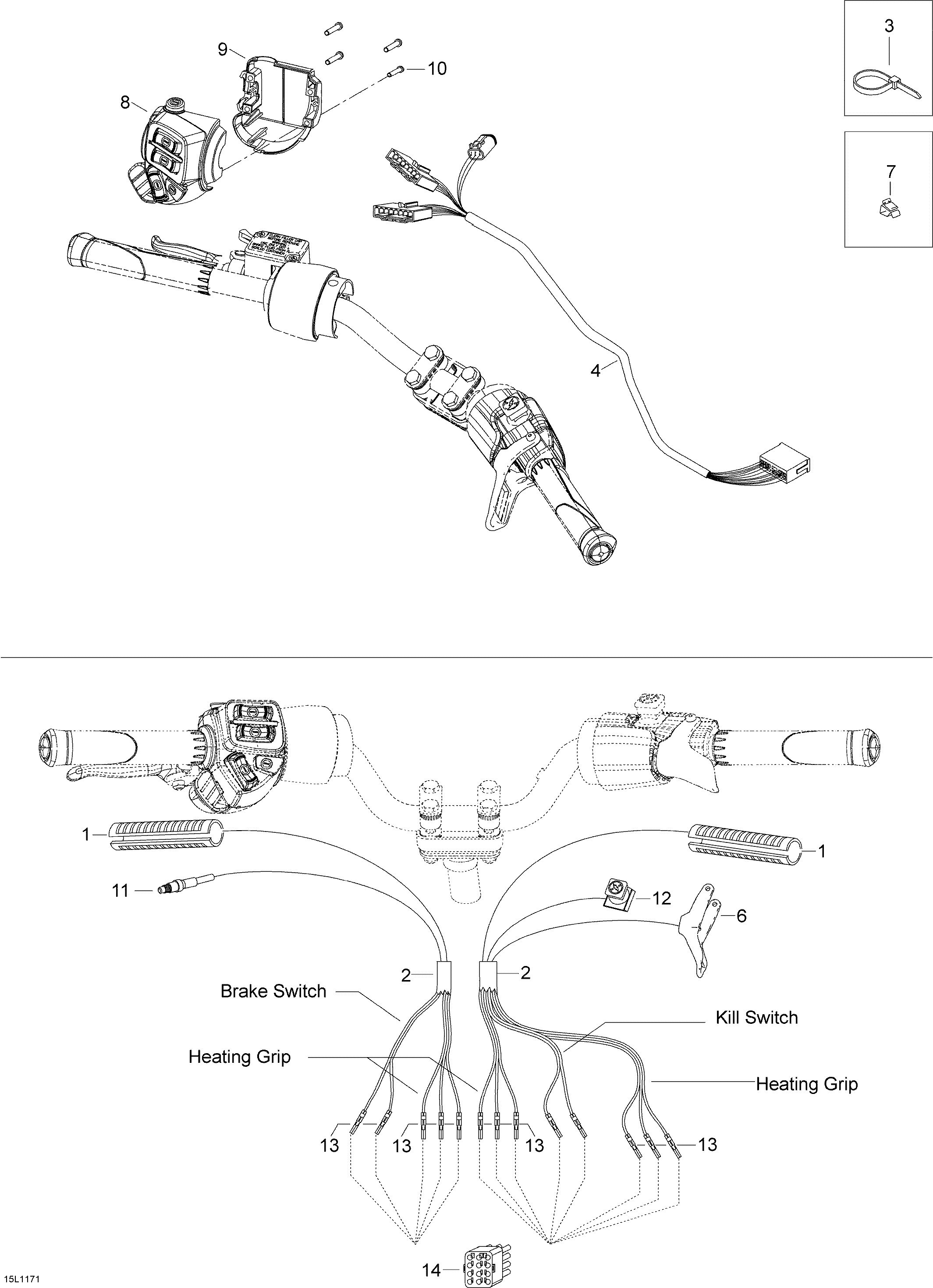 Steering harness