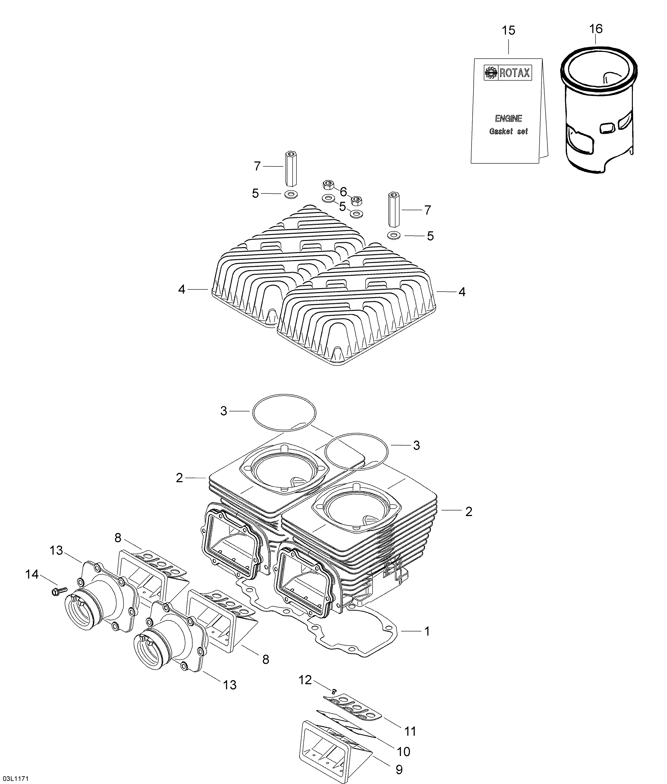 Cylinder and cylinder head 552