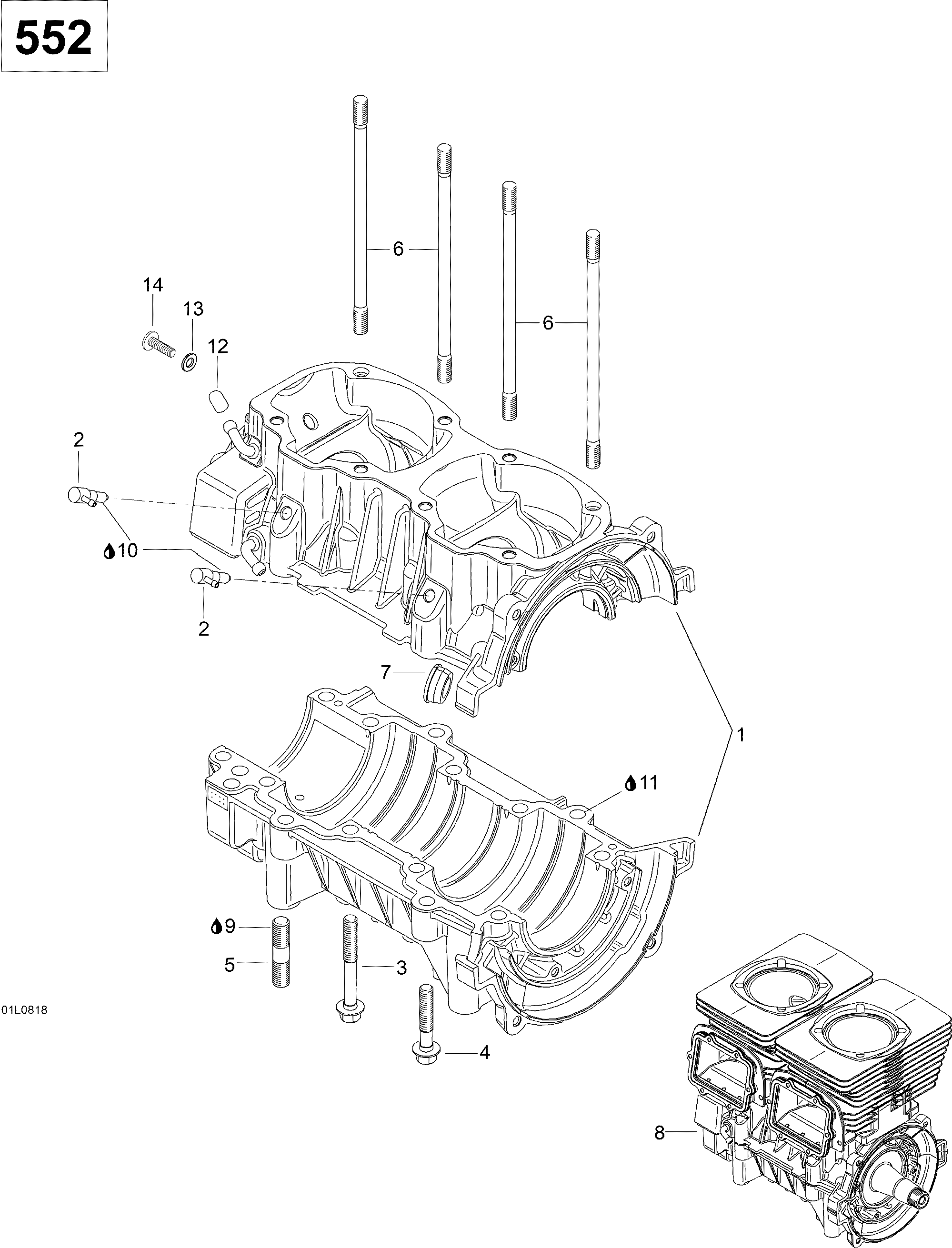 Crankcase 552