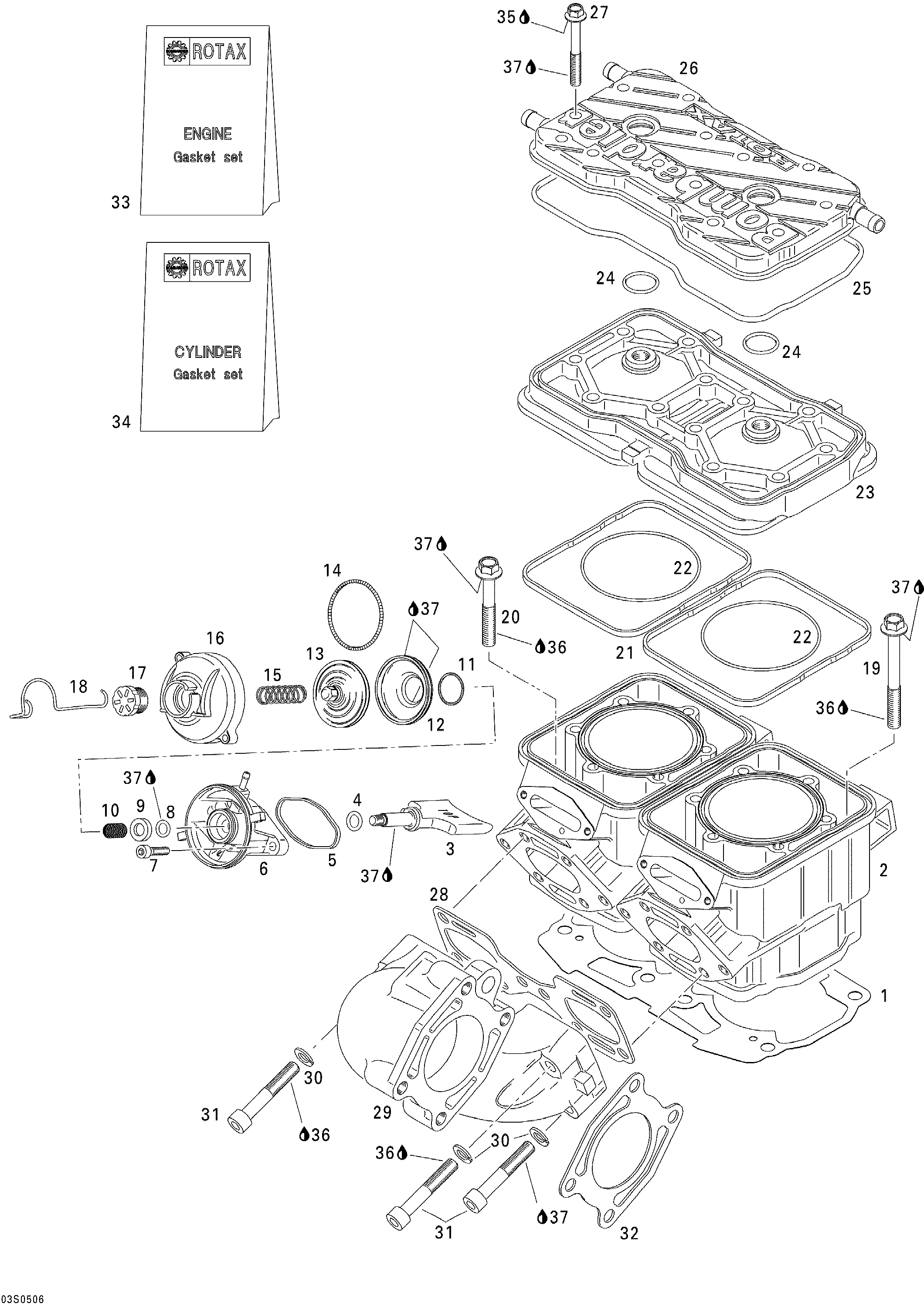 Cylinder and exhaust manifold