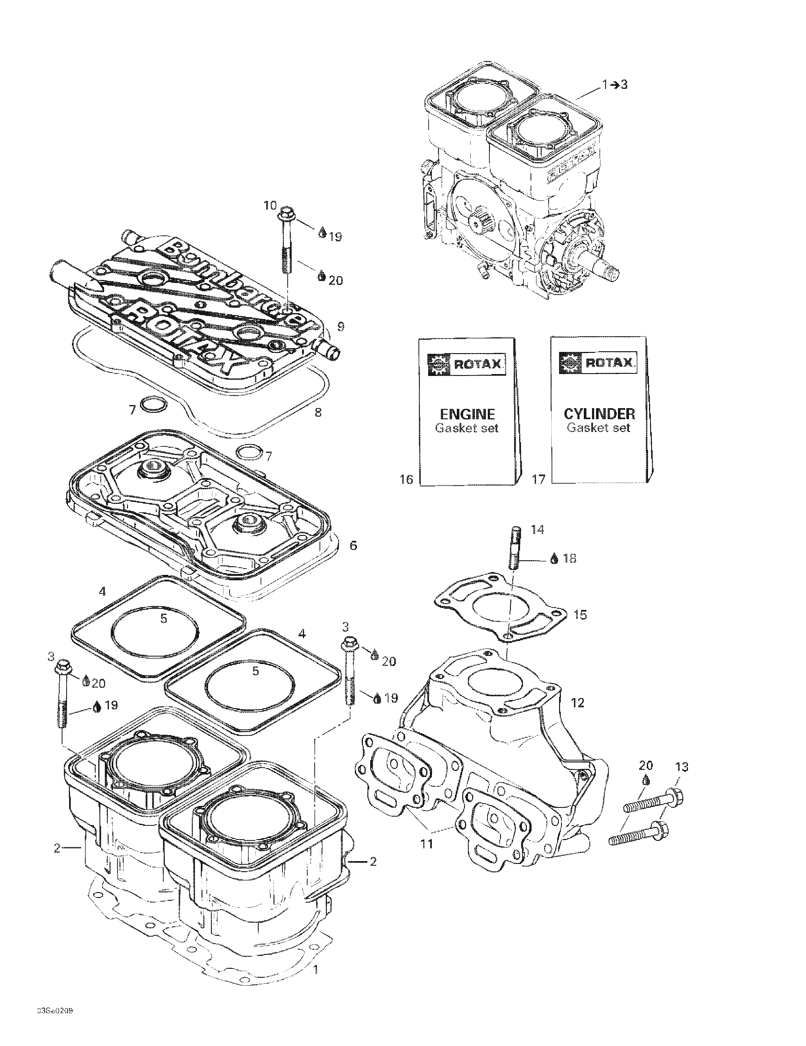 Cylinder, exhaust manifold