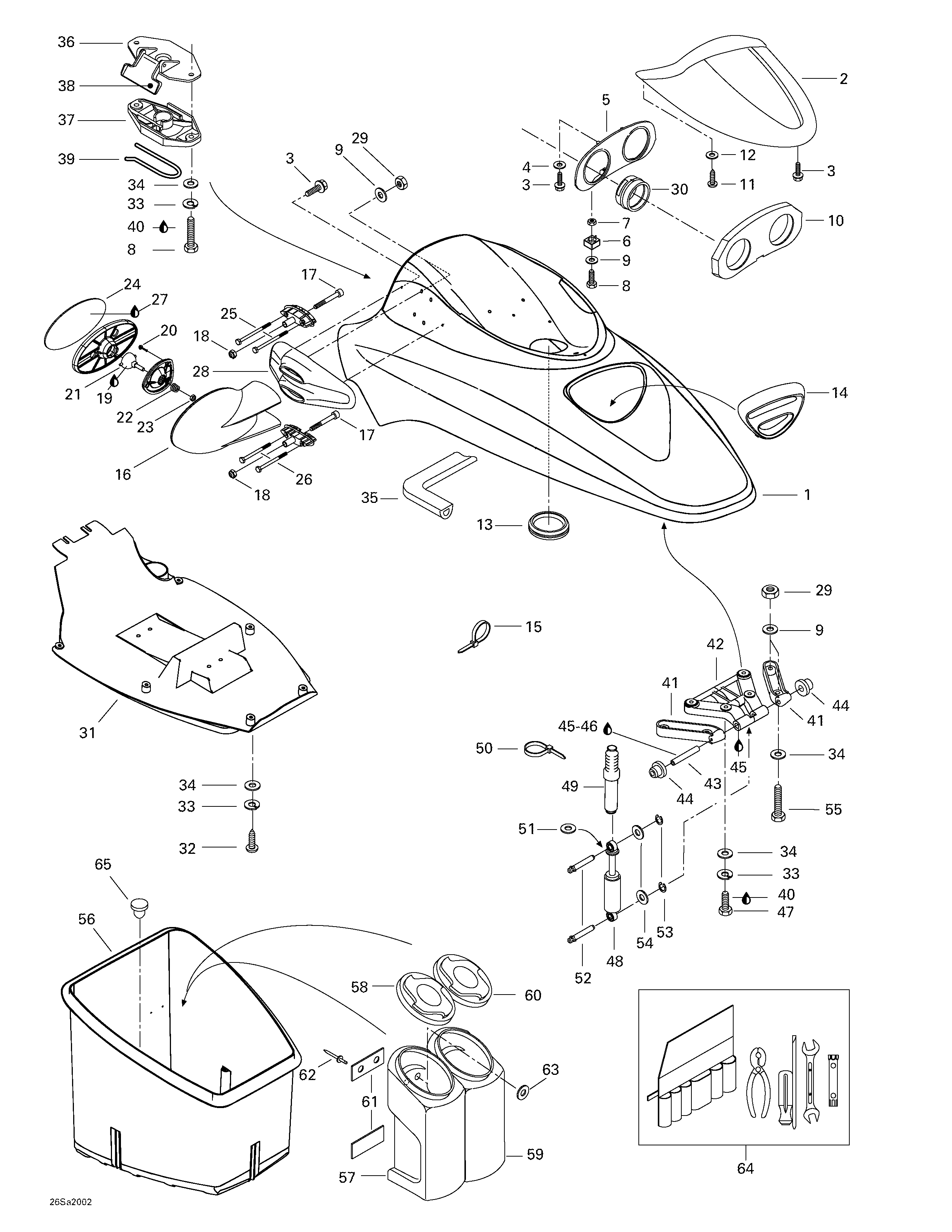 Front storage compartment