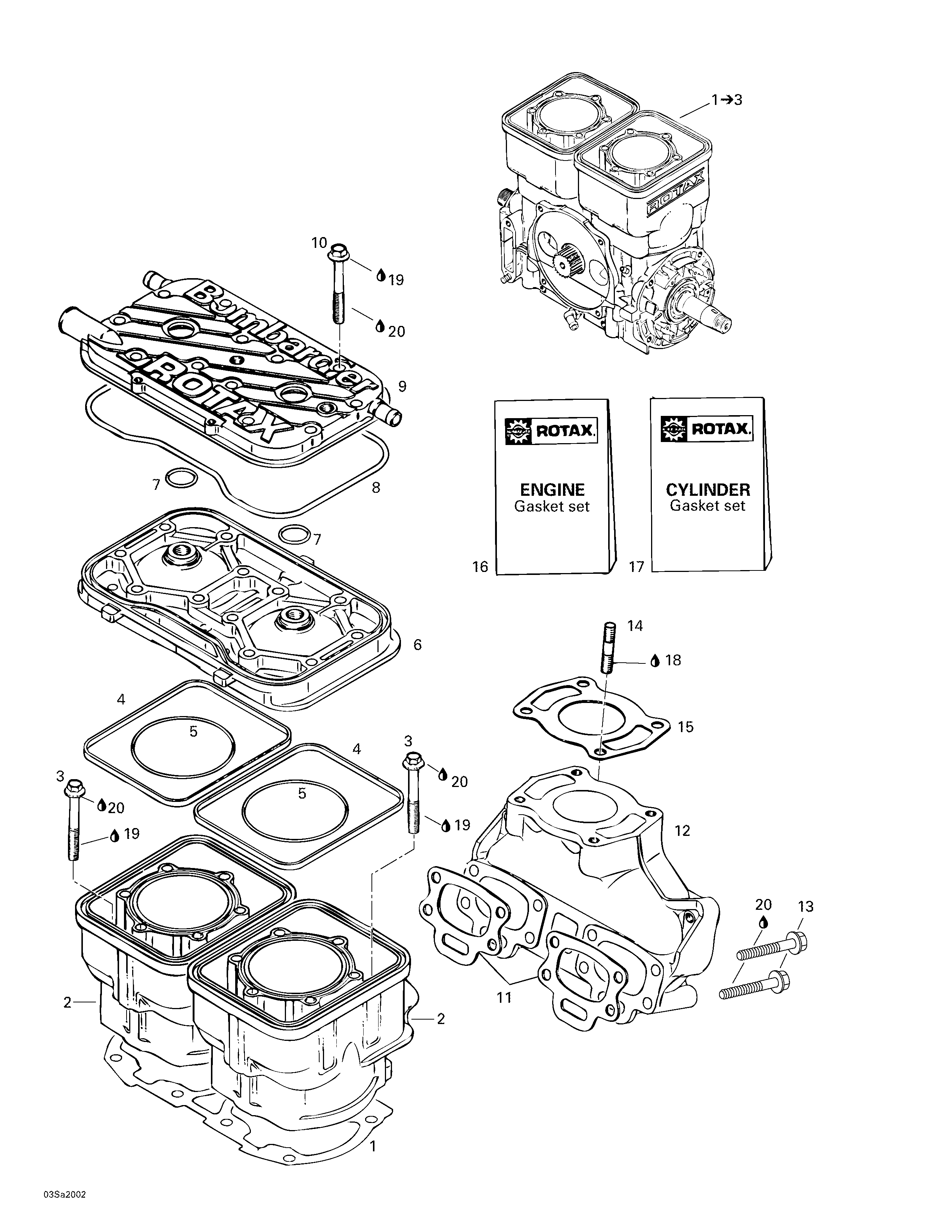 Cylinder, exhaust manifold