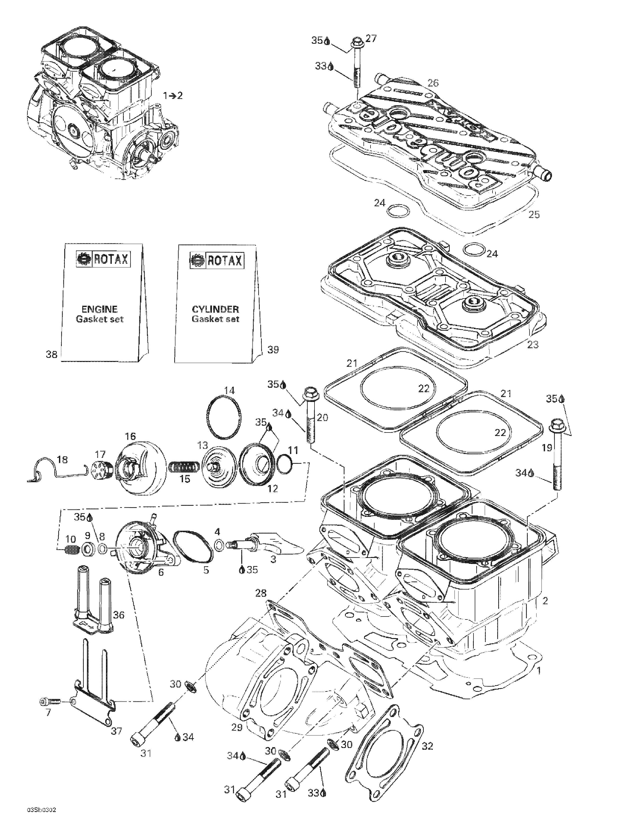 Cylinder, exhaust manifold