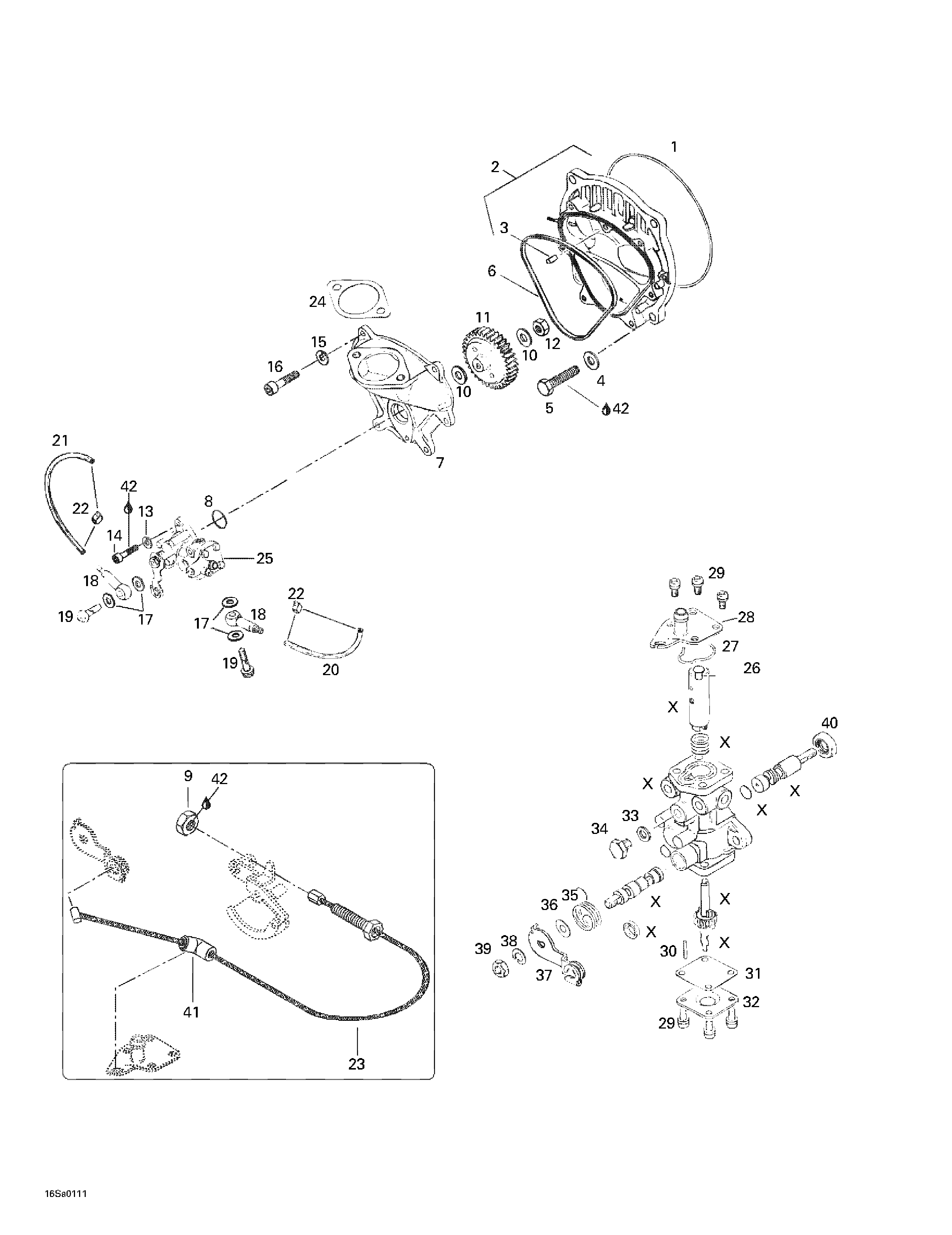 Oil injection system, oil pump