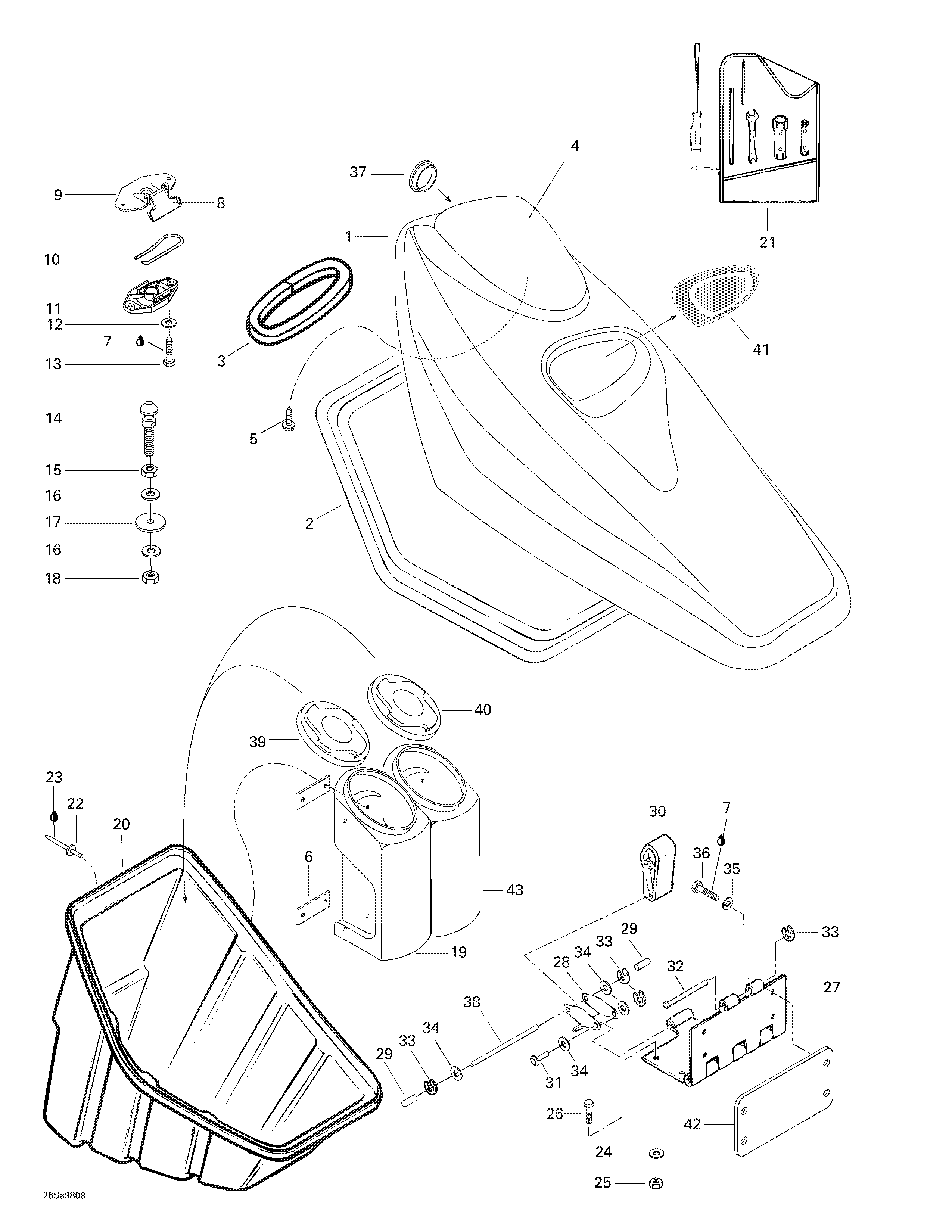 Front storage compartment