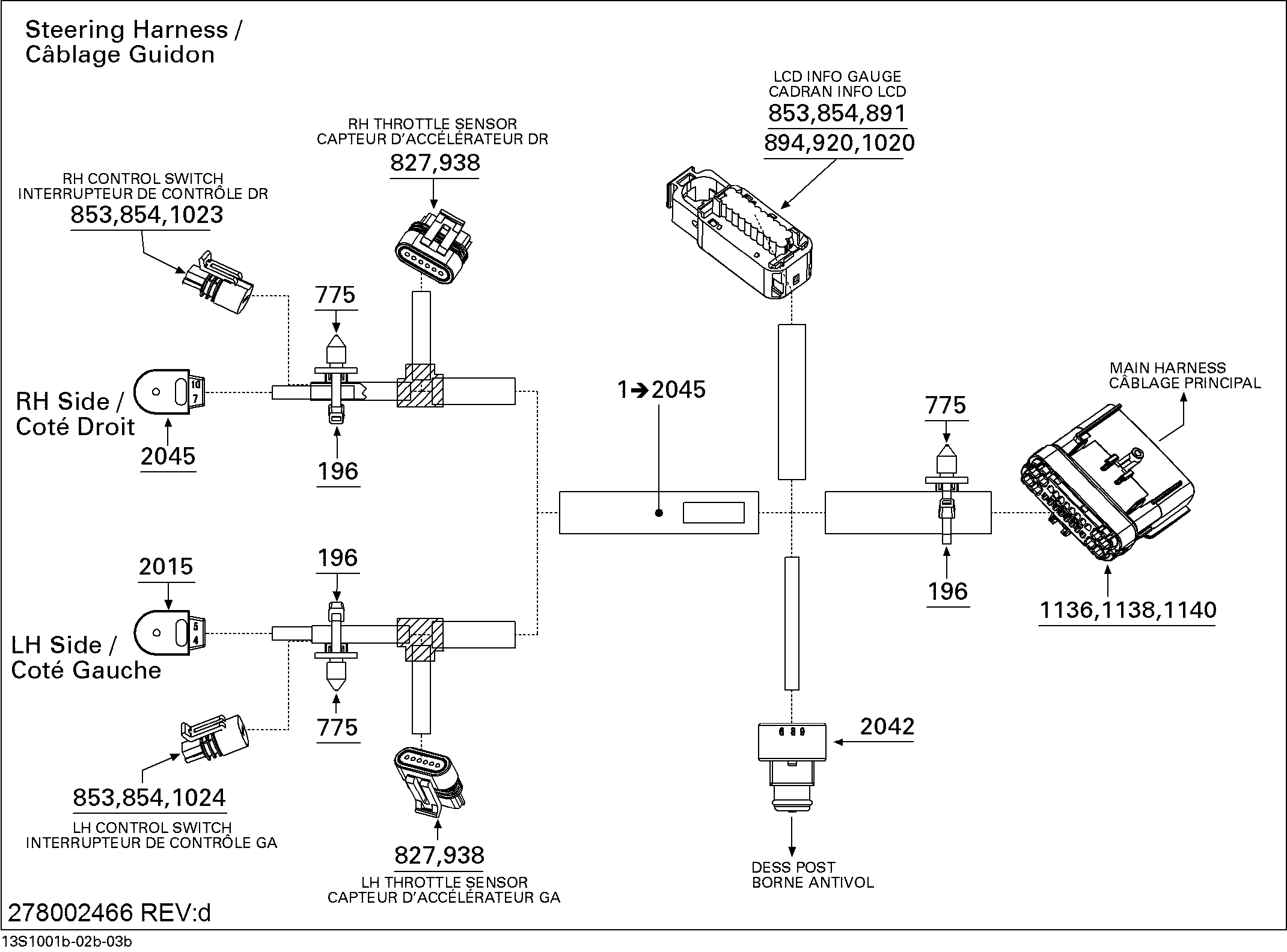 Electrical harness 2, steering