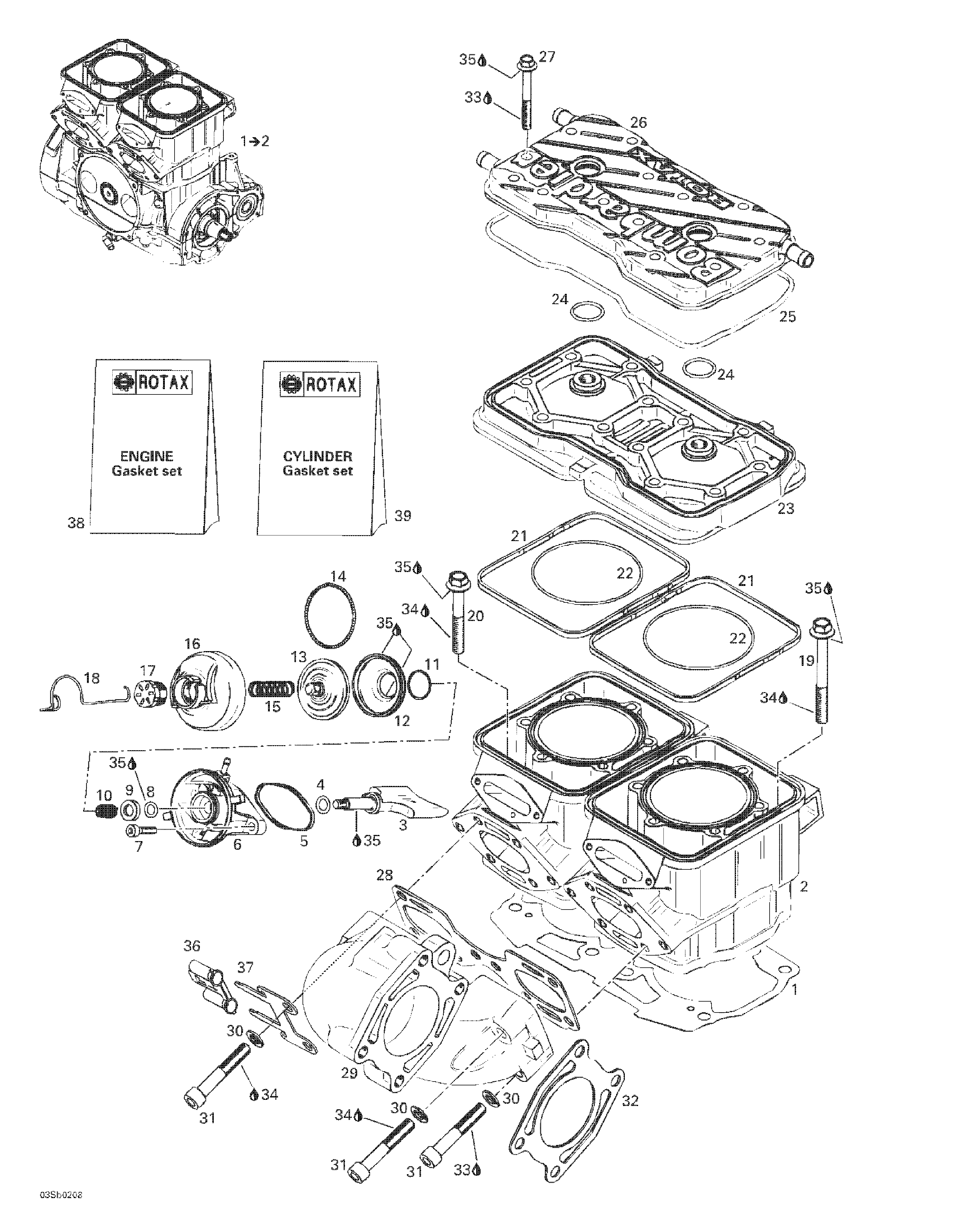 Cylinder, exhaust manifold