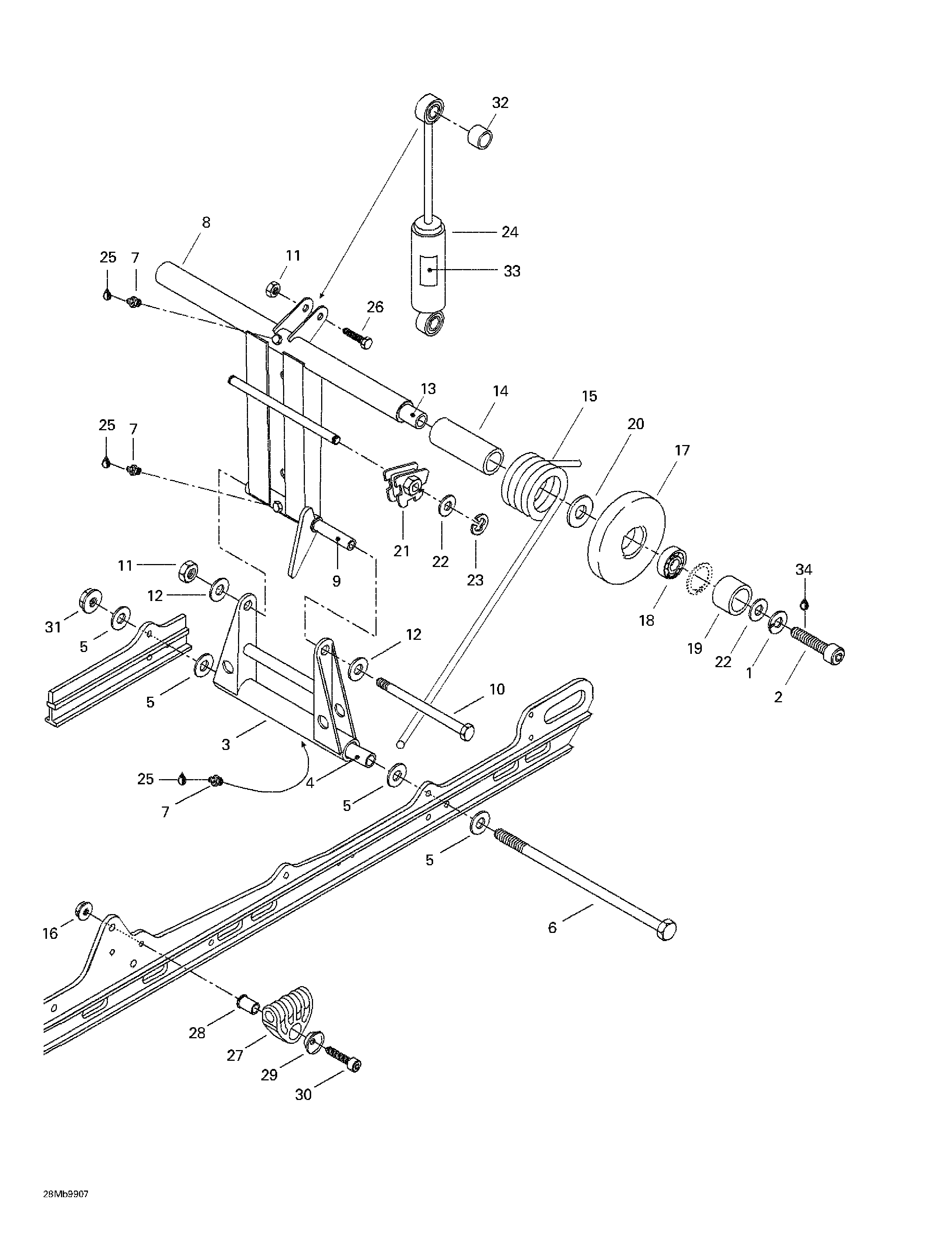 Rear arm, rear suspension