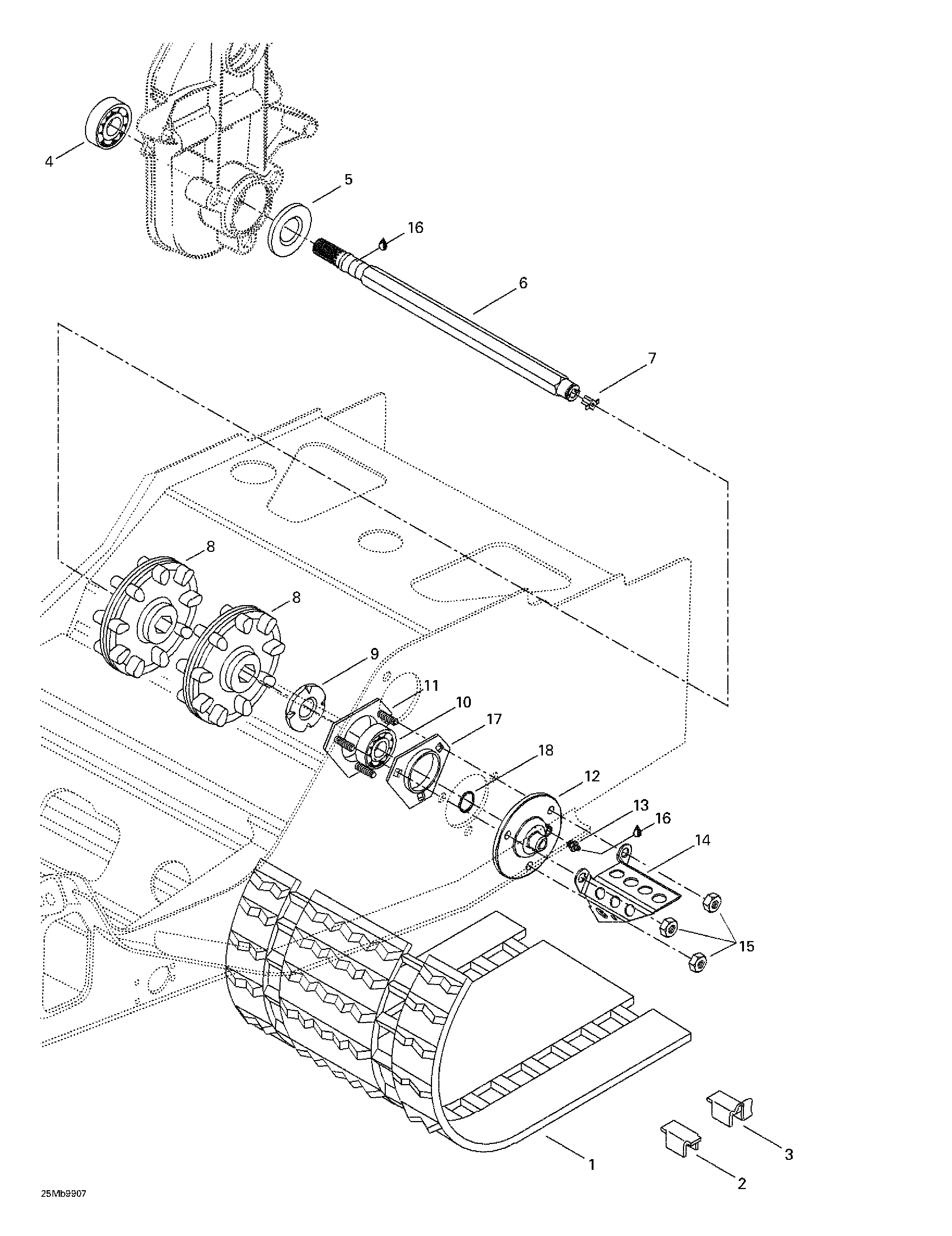 Drive axle and track