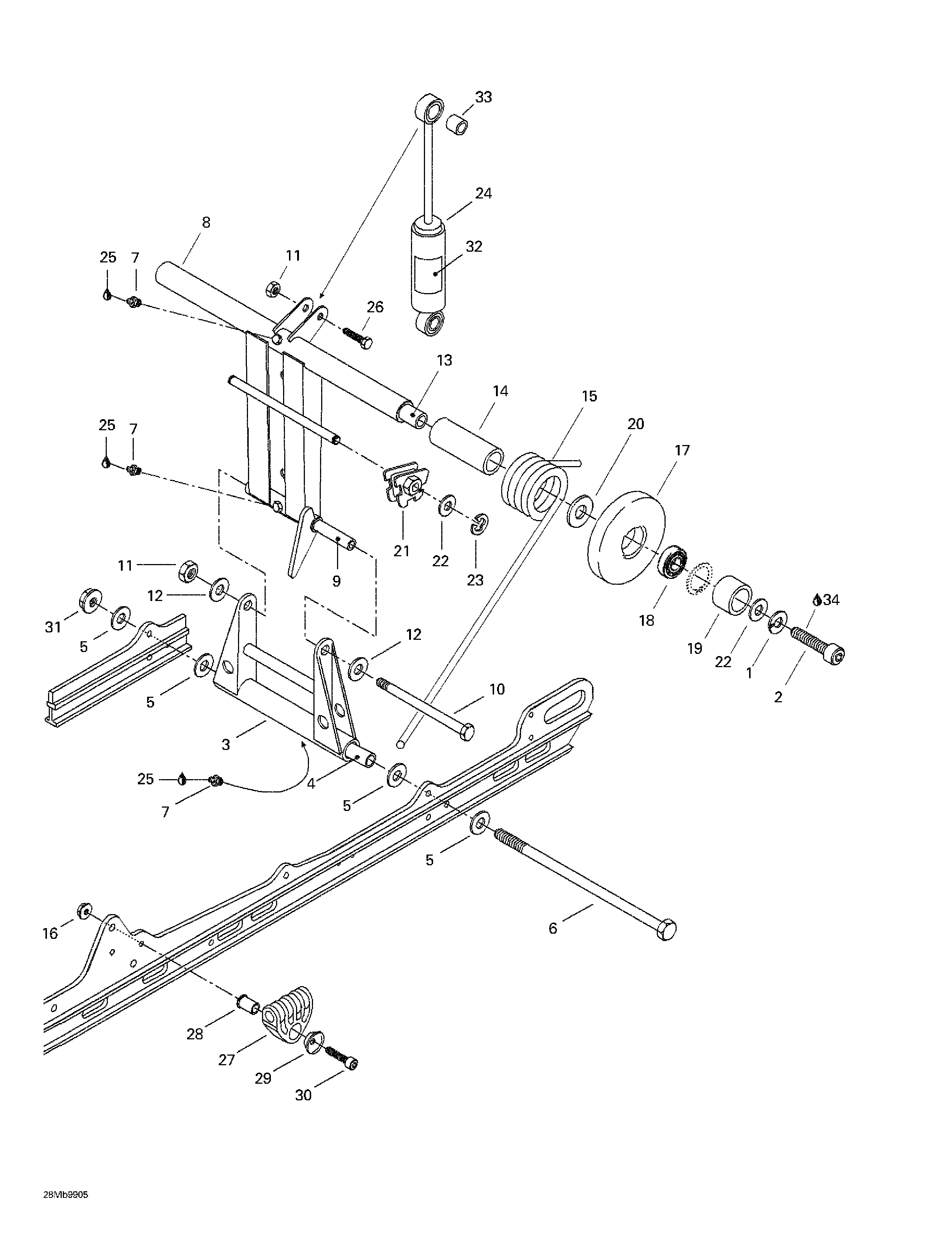 Rear arm, rear suspension