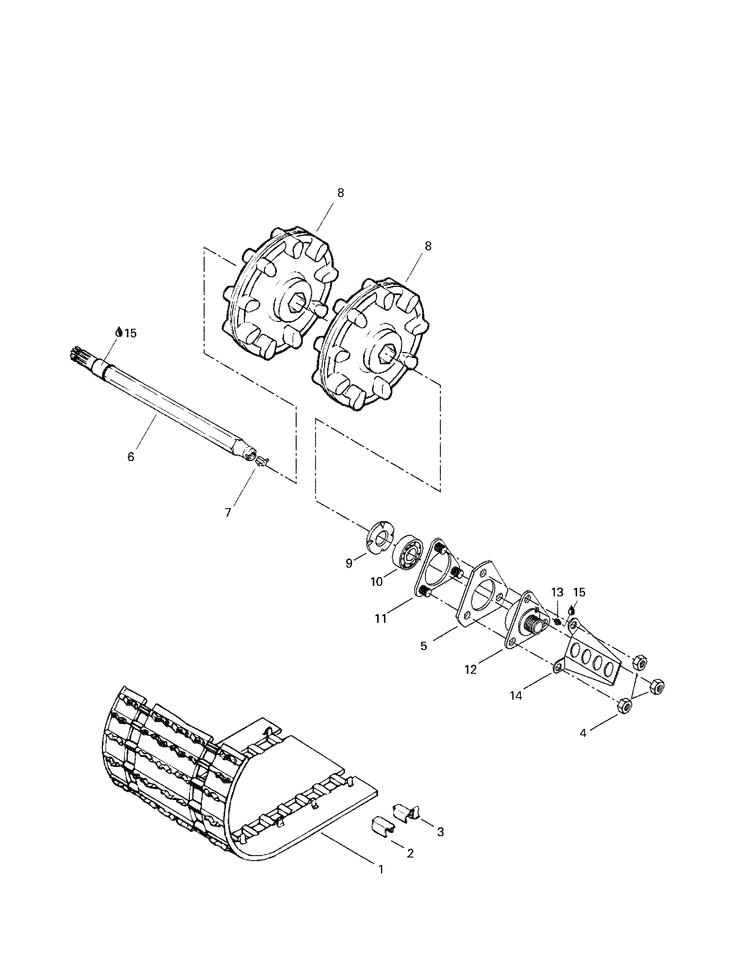 Drive axle and track