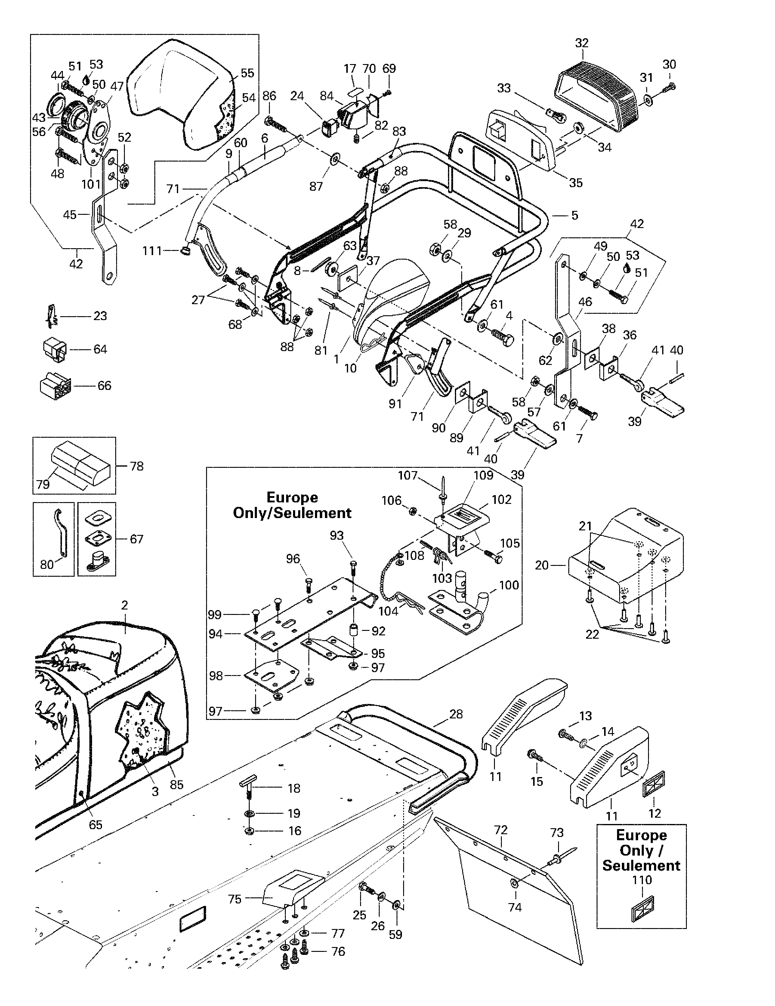 Seat and accessories