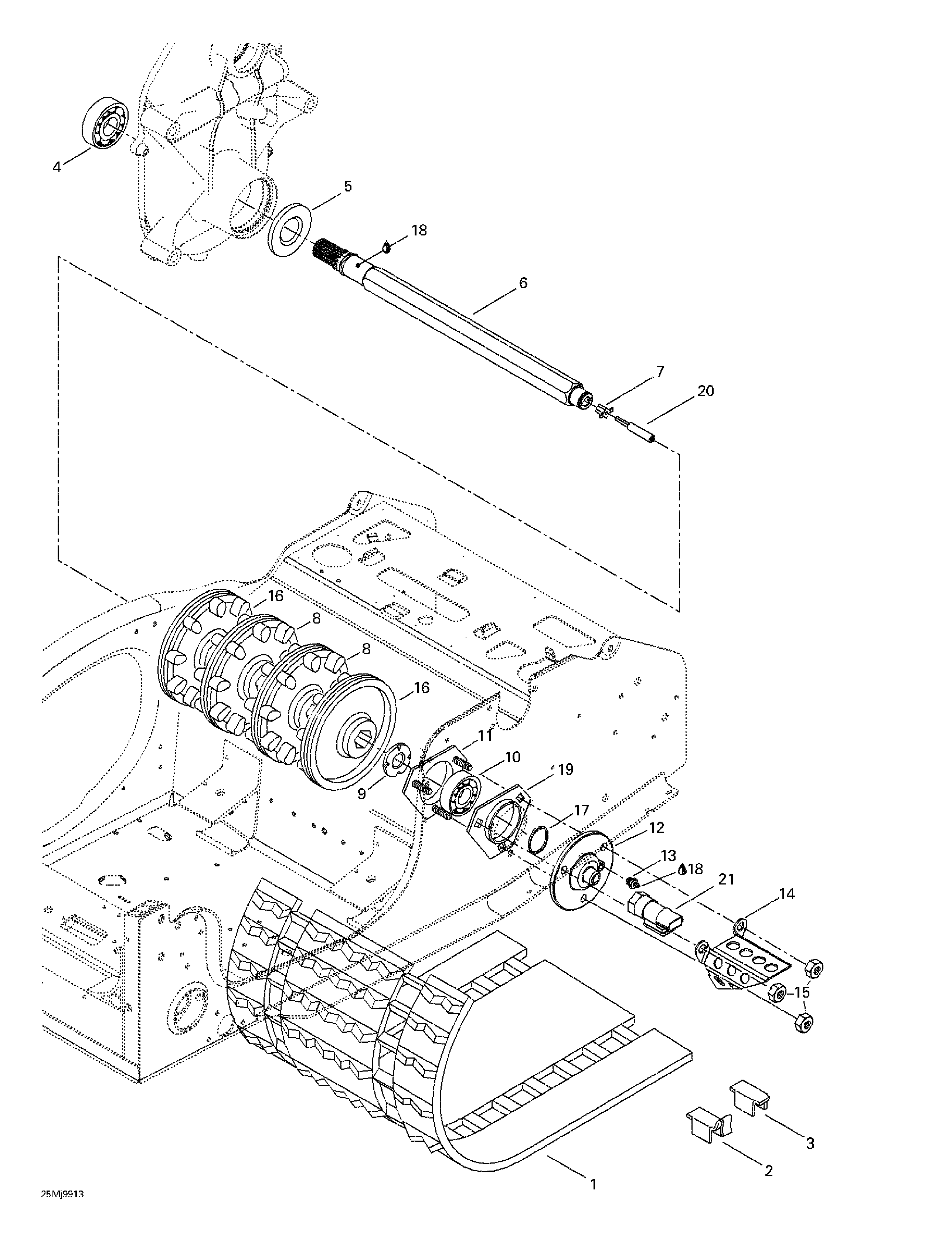 Drive axle and track