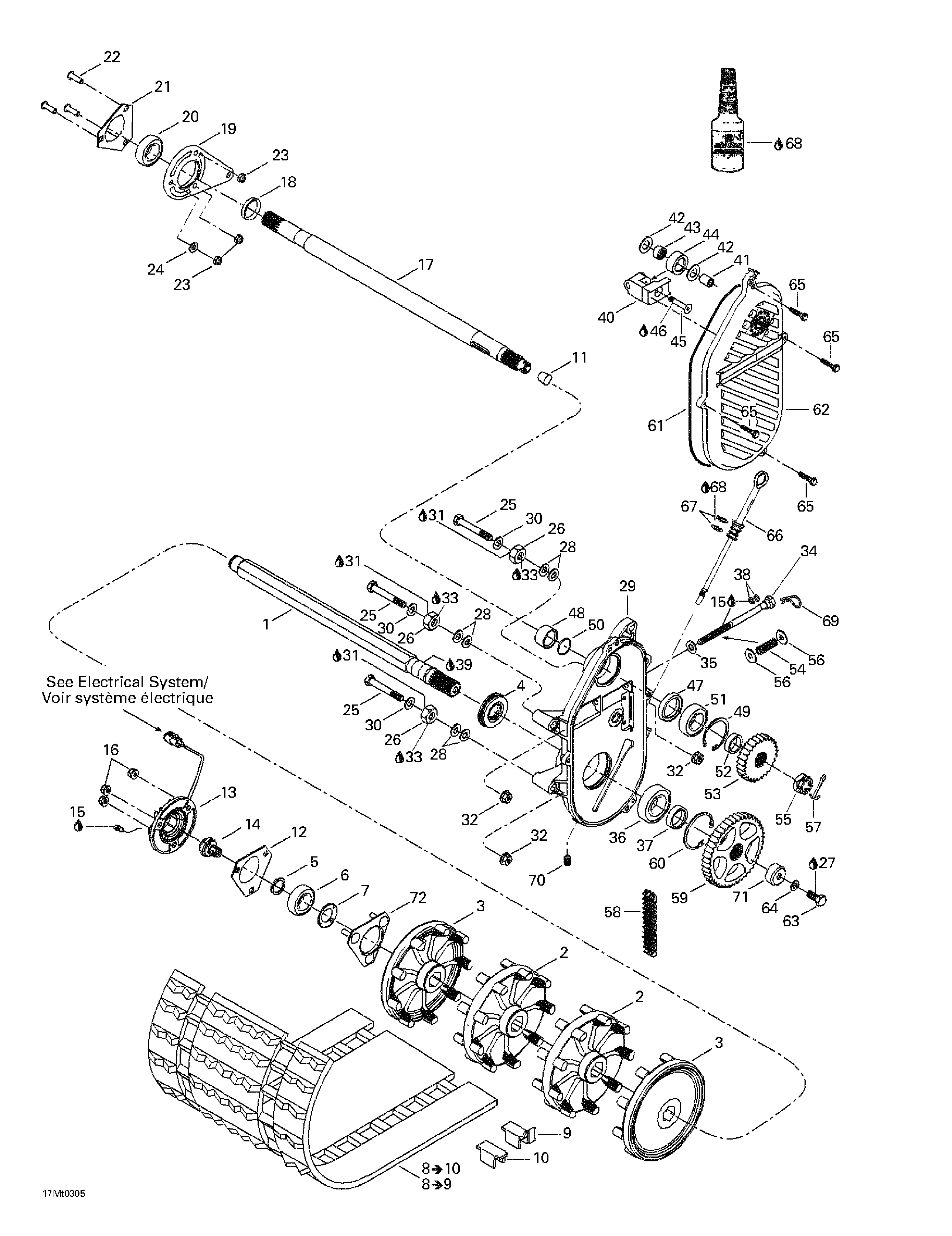 Chaincase and countershaft