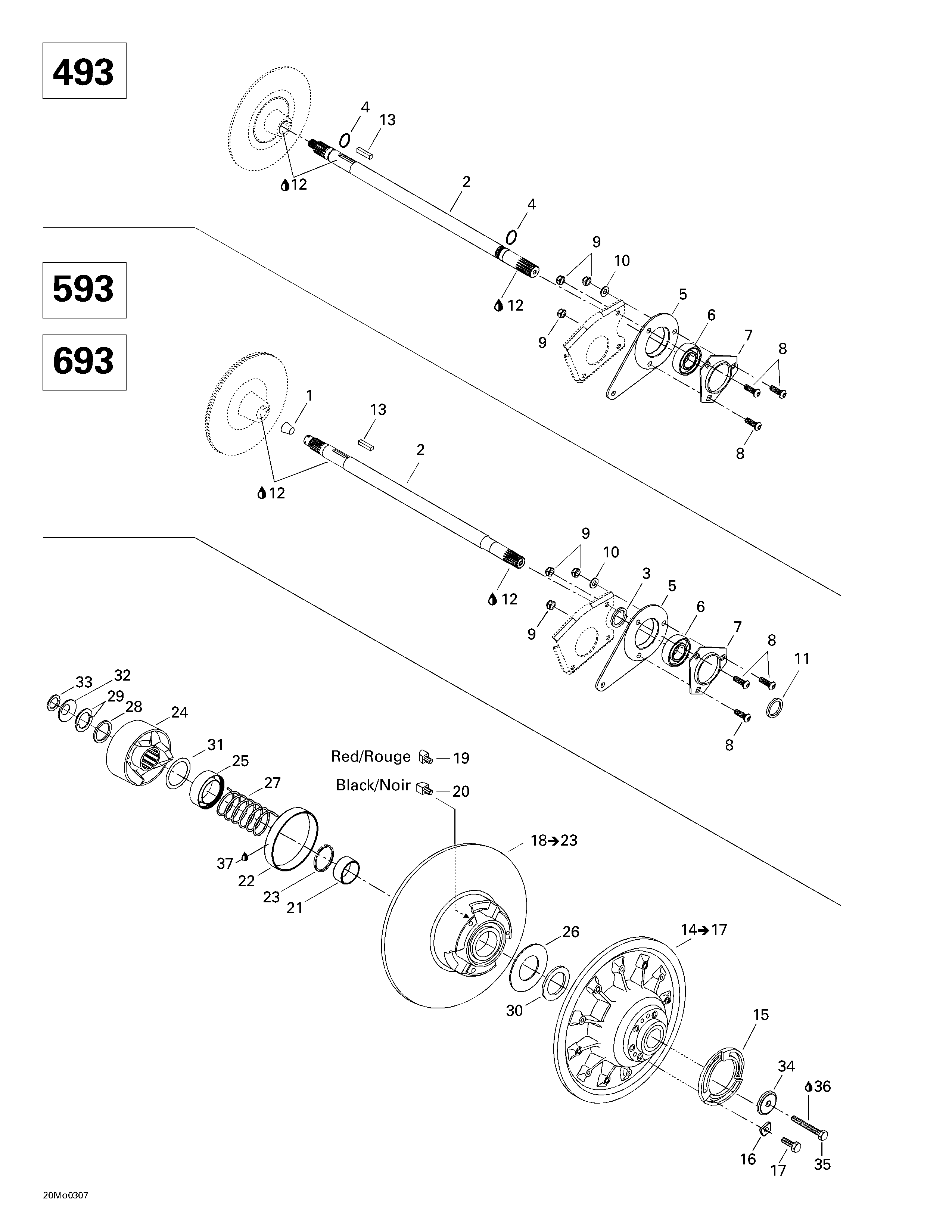 Driven pulley