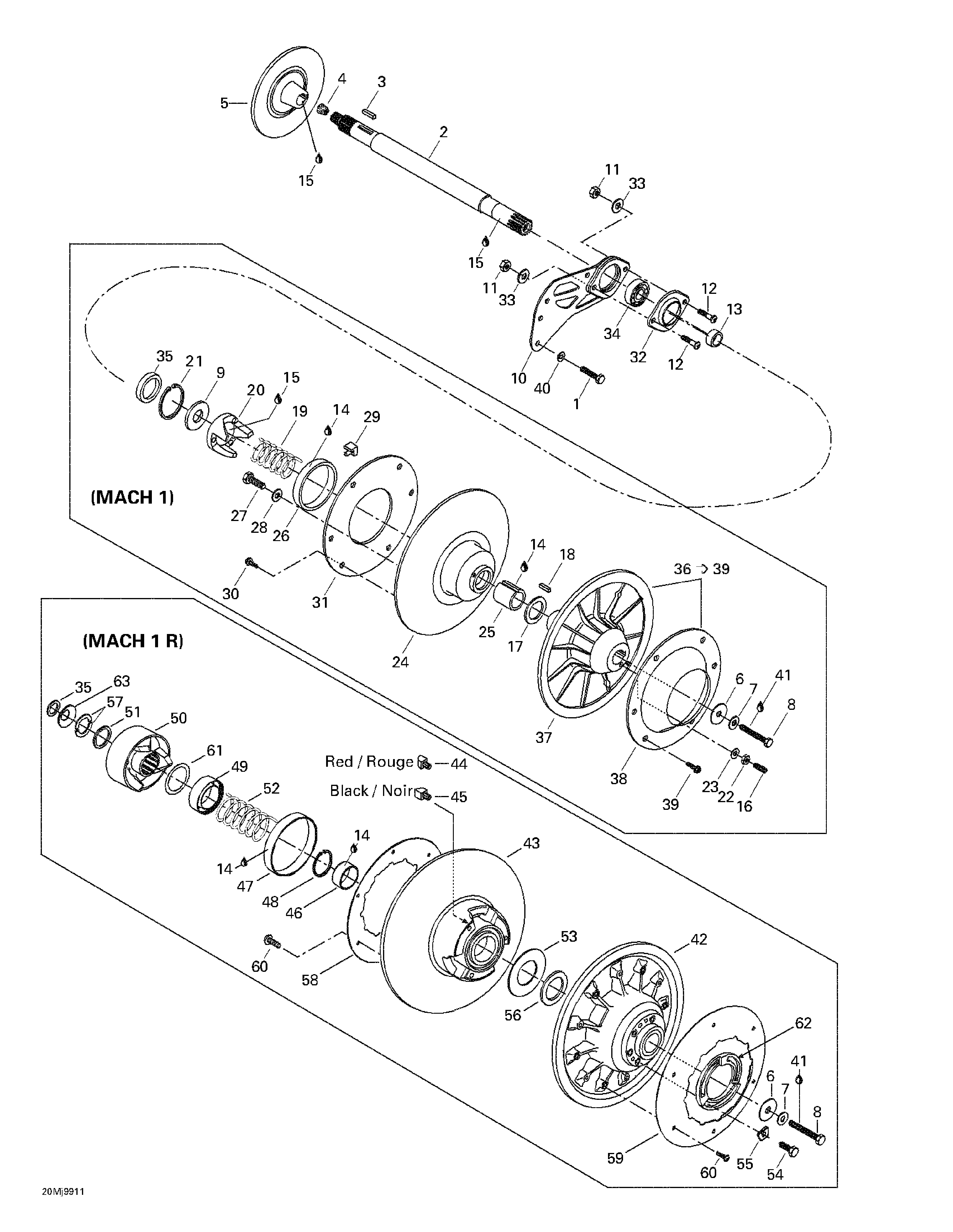 Driven pulley