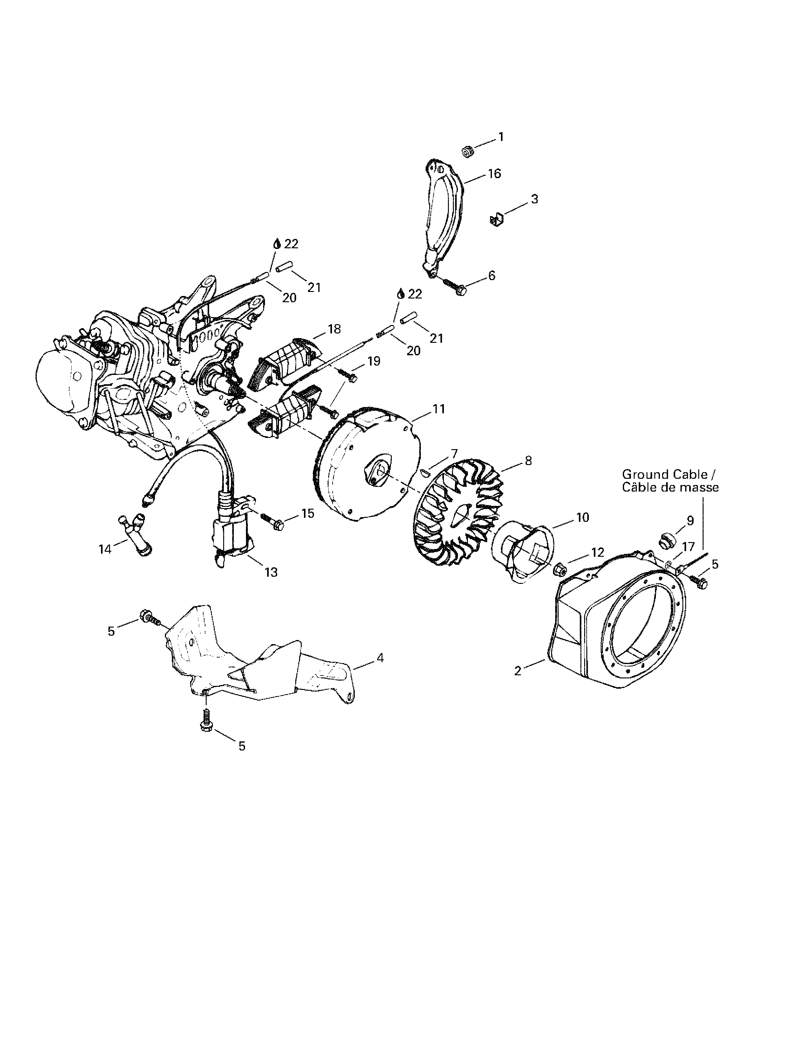 Ignition coil, cooling system